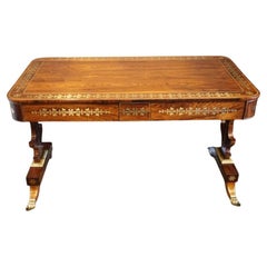 Regency rosewood library table