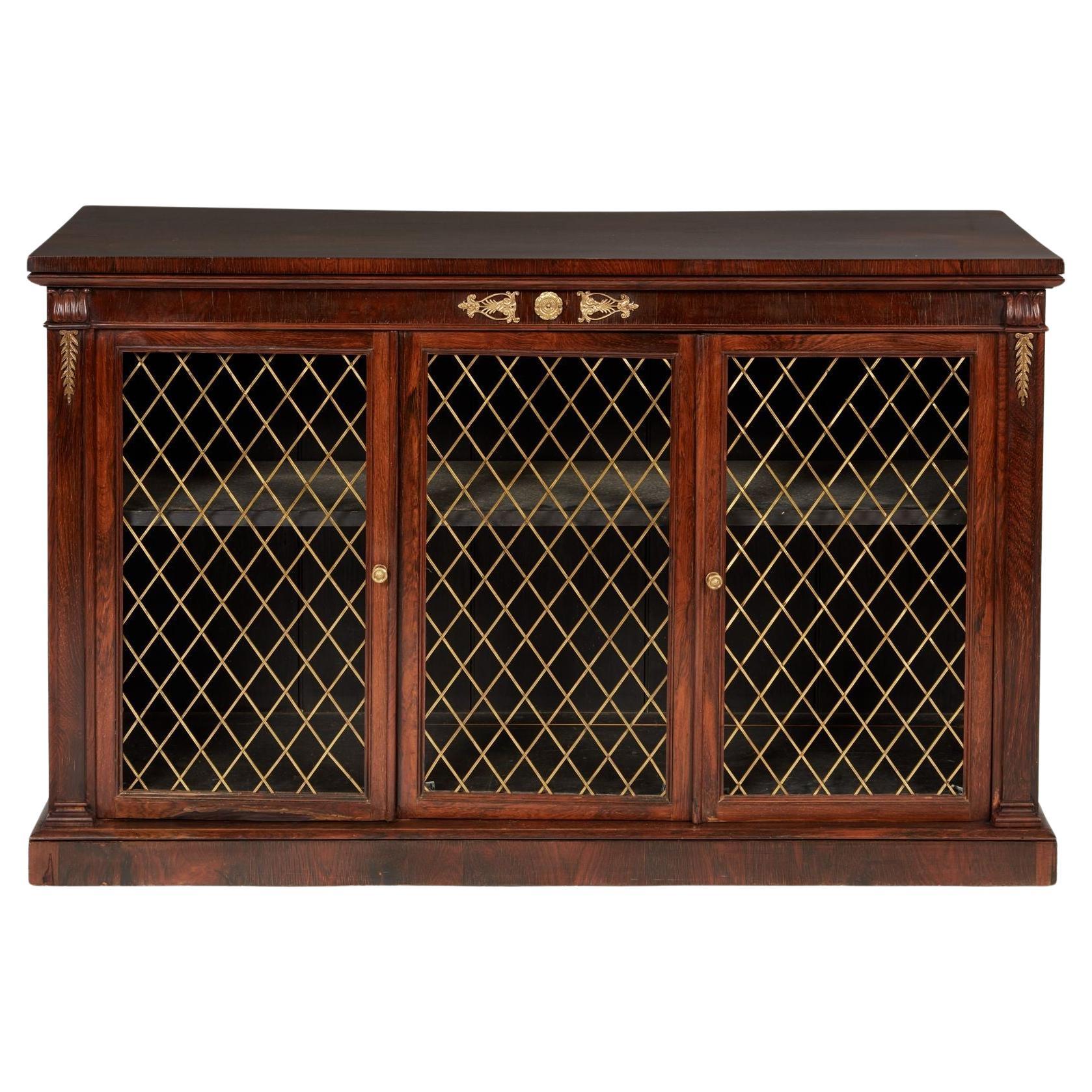Regency Rosewood Low Bookcase