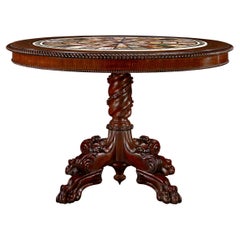 Table à spécimens en palissandre de style Régence