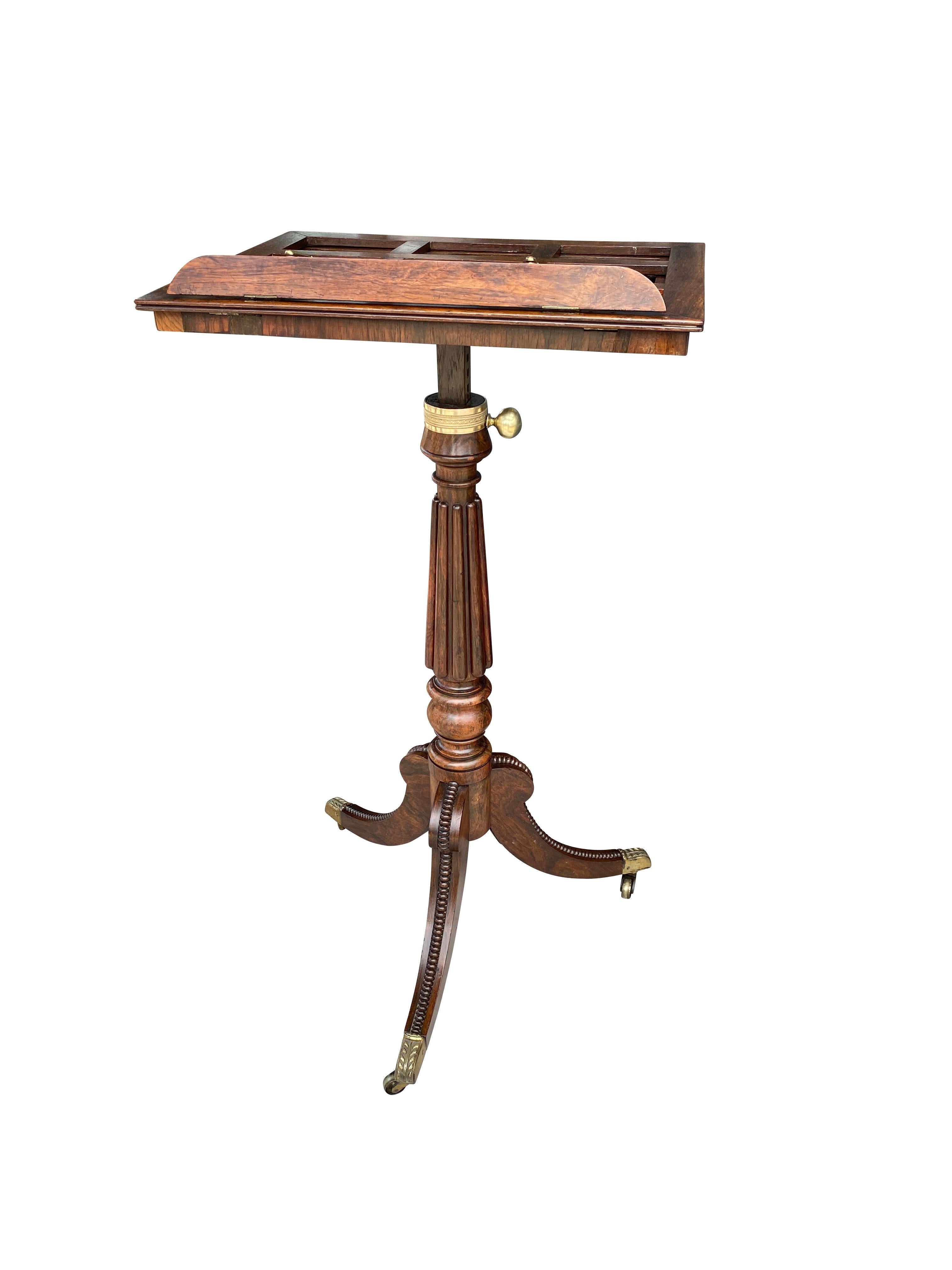 English Regency Rosewood Music Stand For Sale