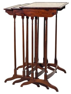 Regency Rosewood Nest Of Three Coffee Tables