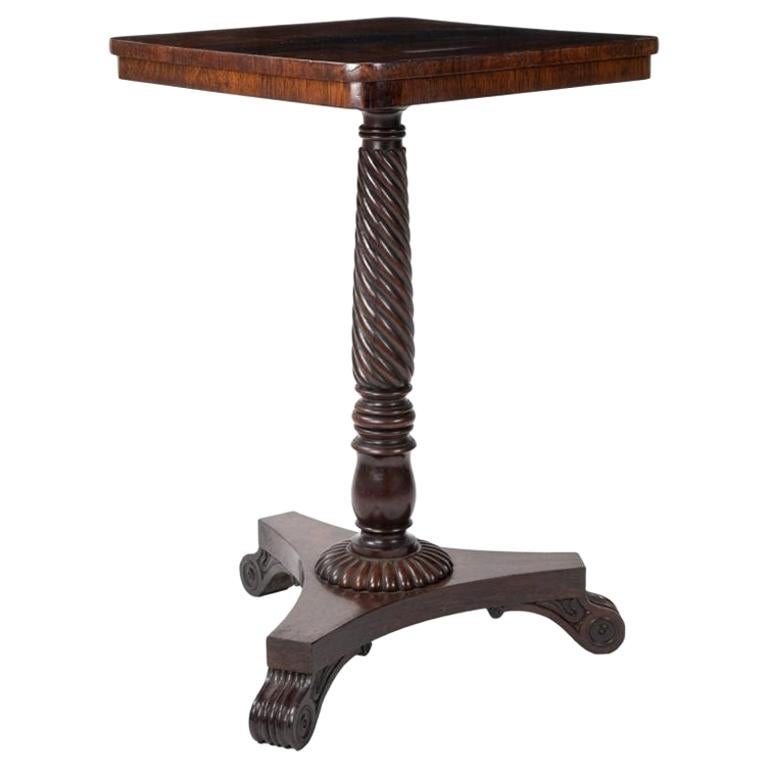 Regency Rosewood Occasional Table on Twist Column Attributed to Gillows