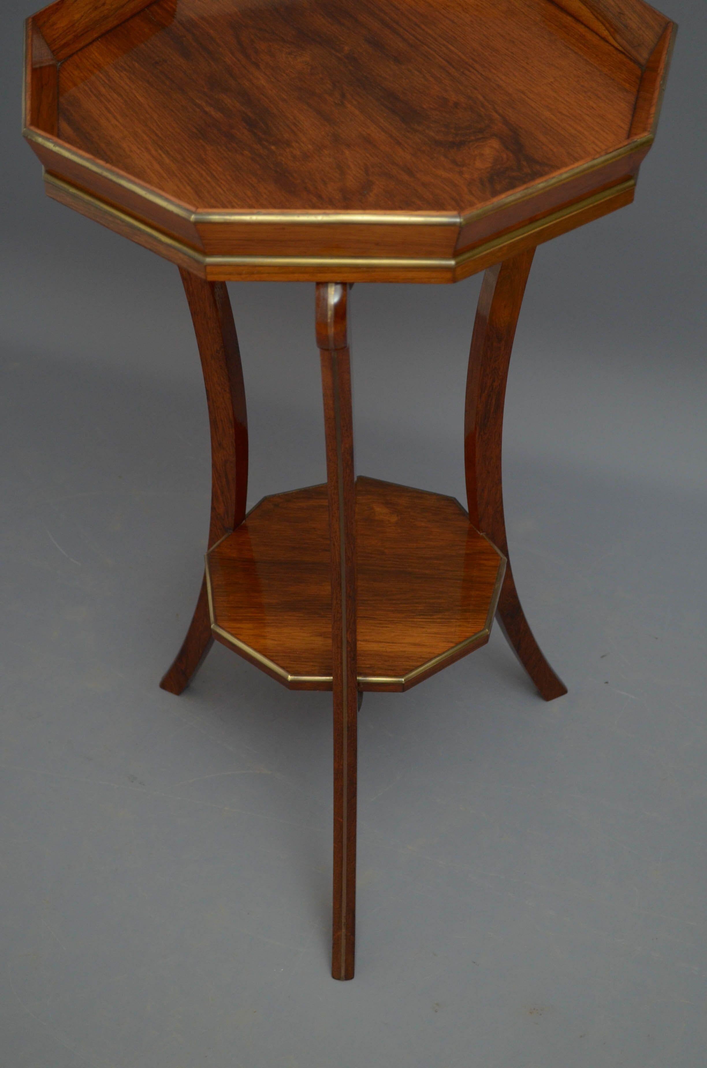 Regency Rosewood Occasional Table / Plant Stand For Sale 6