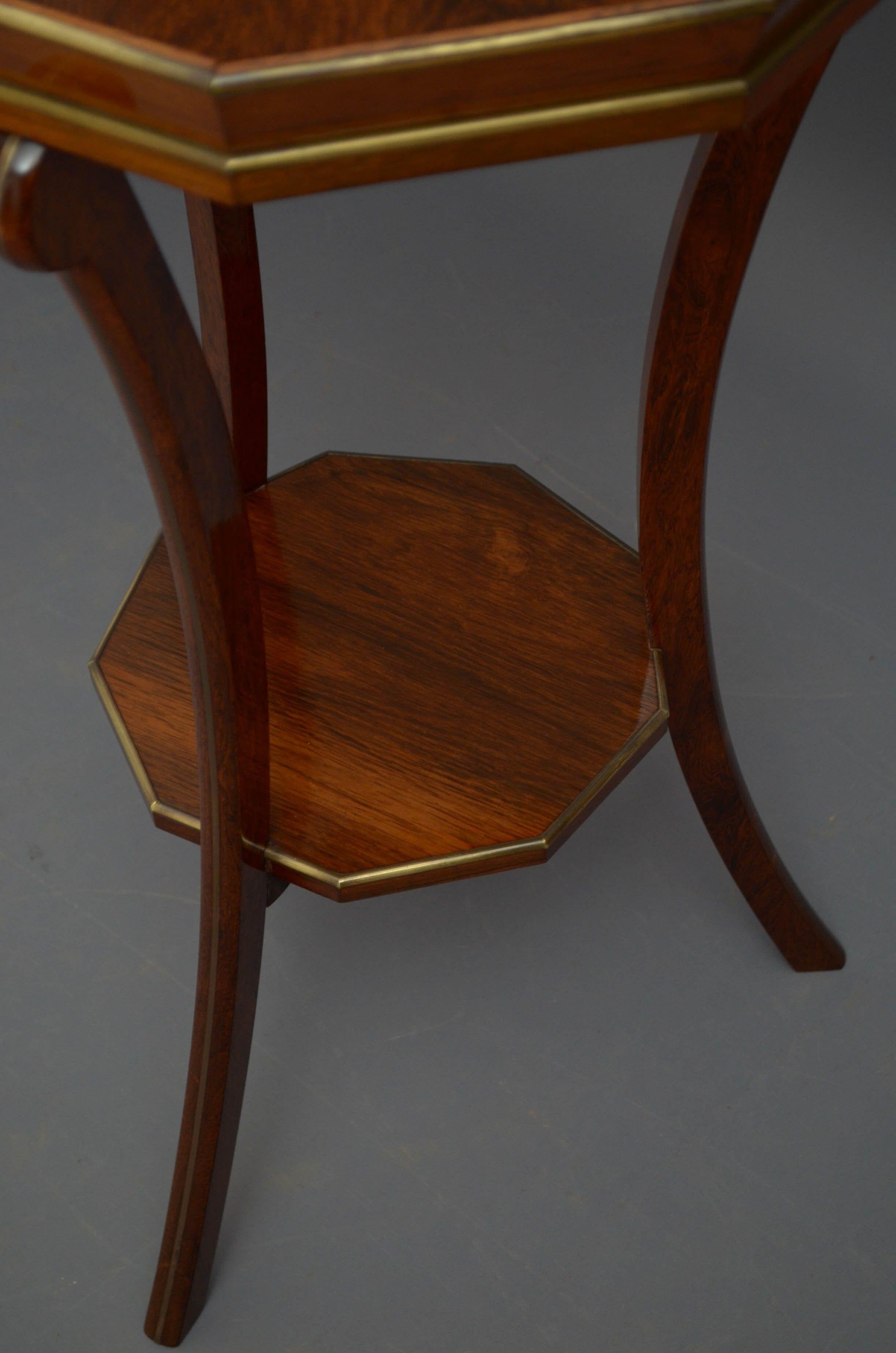 Regency Rosewood Occasional Table / Plant Stand For Sale 7