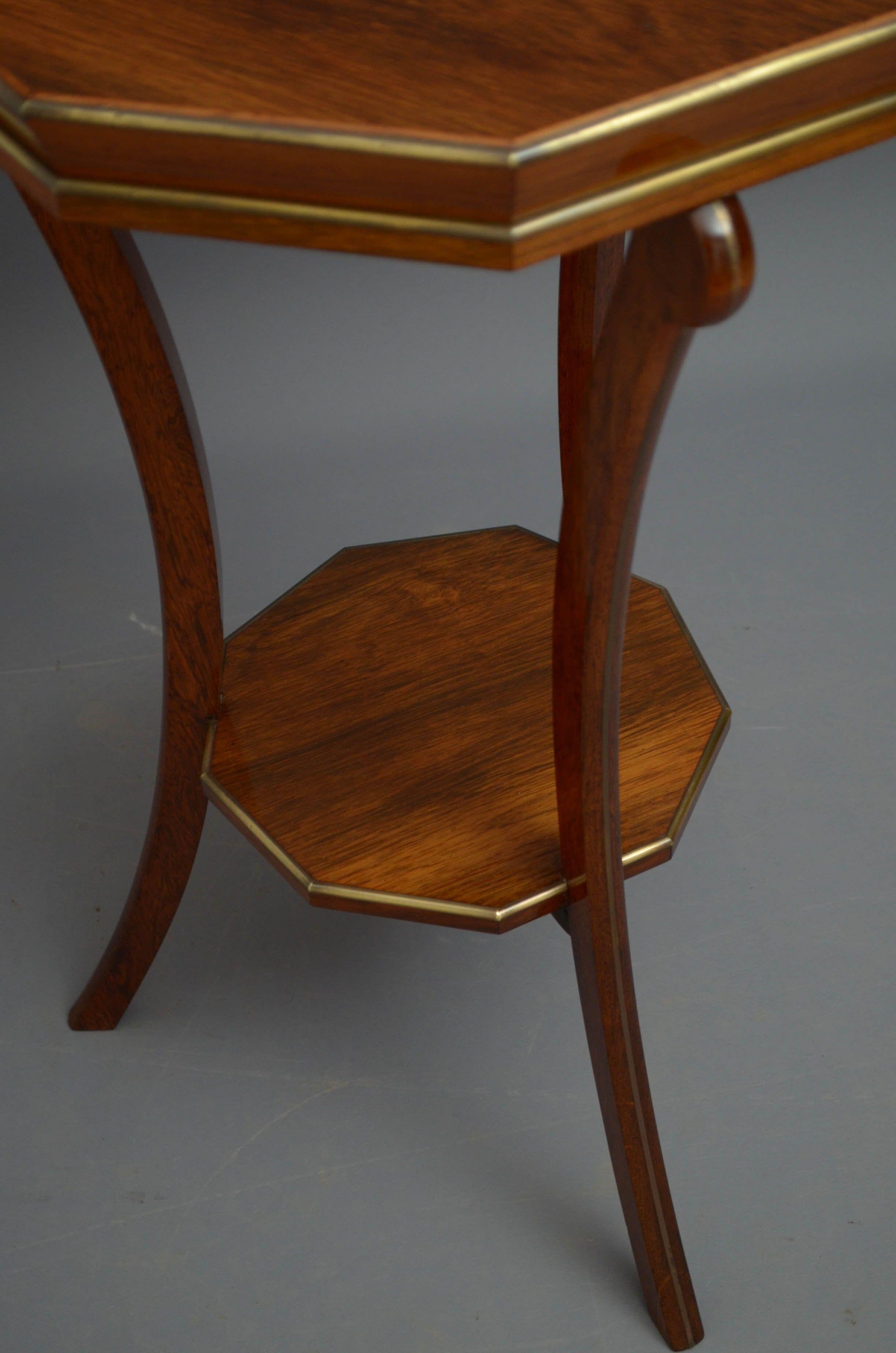 Regency Rosewood Occasional Table / Plant Stand For Sale 8