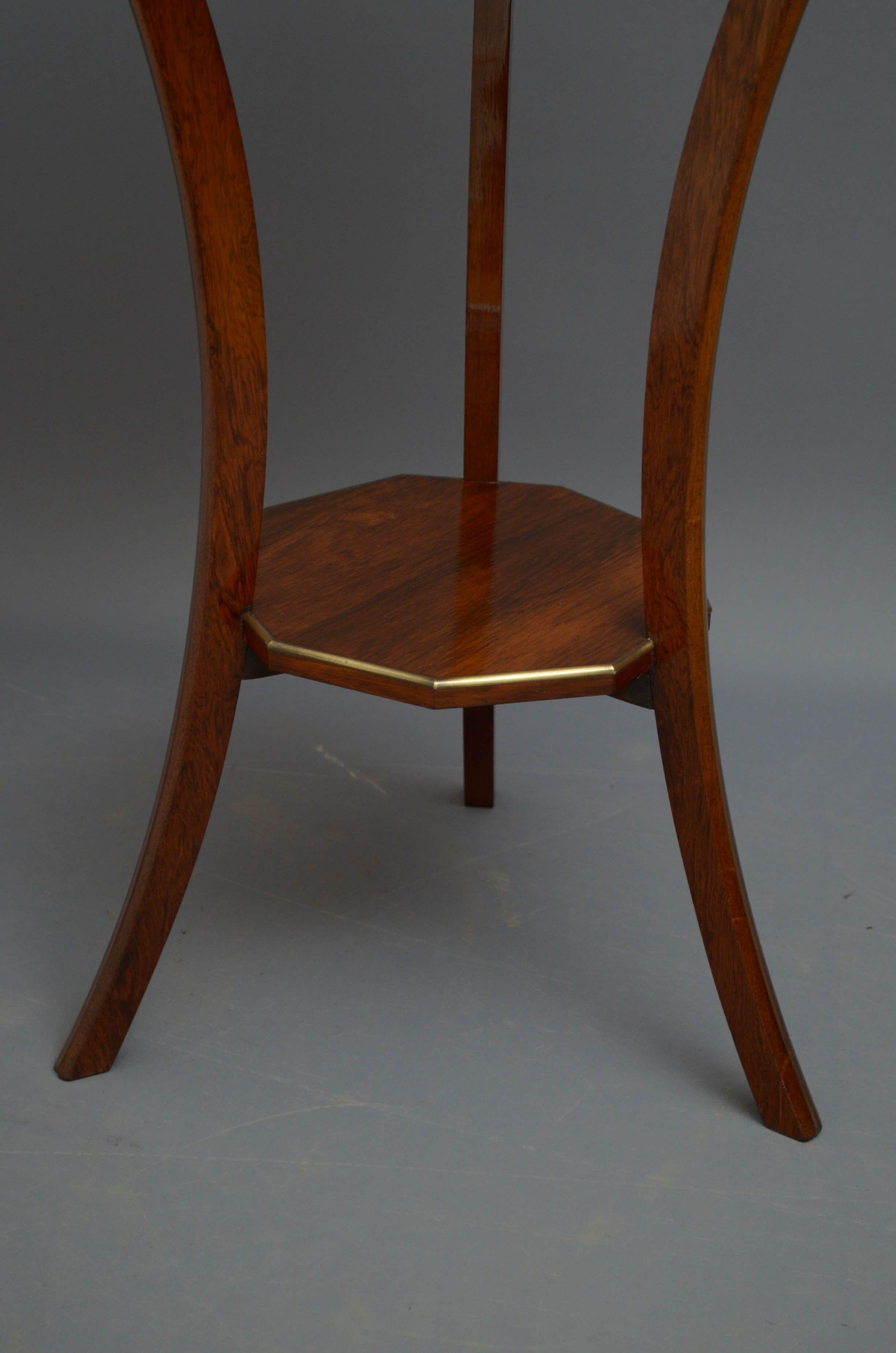 Regency Rosewood Occasional Table / Plant Stand For Sale 9