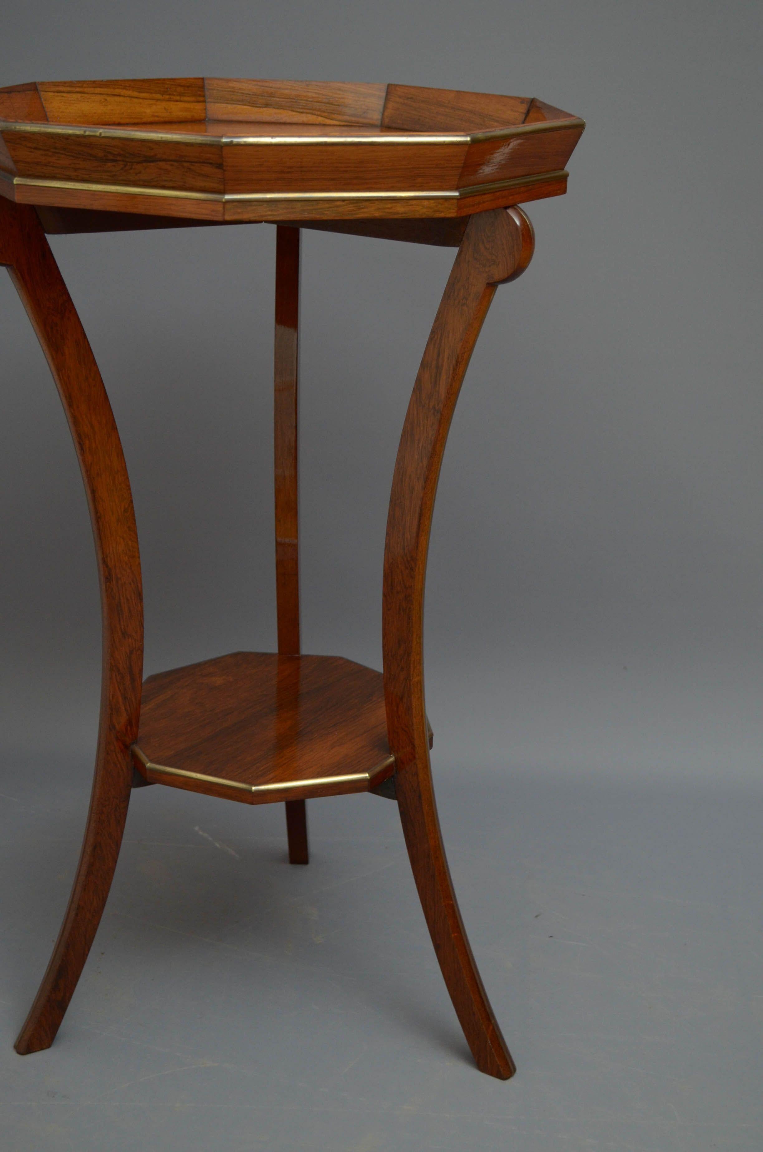 Regency Rosewood Occasional Table / Plant Stand For Sale 5