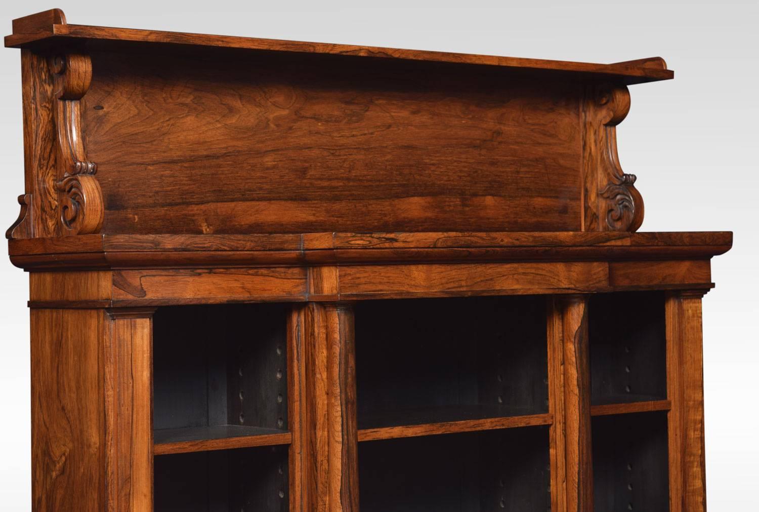 Regency Rosewood Open Bookcase by John Kendall In Good Condition In Cheshire, GB