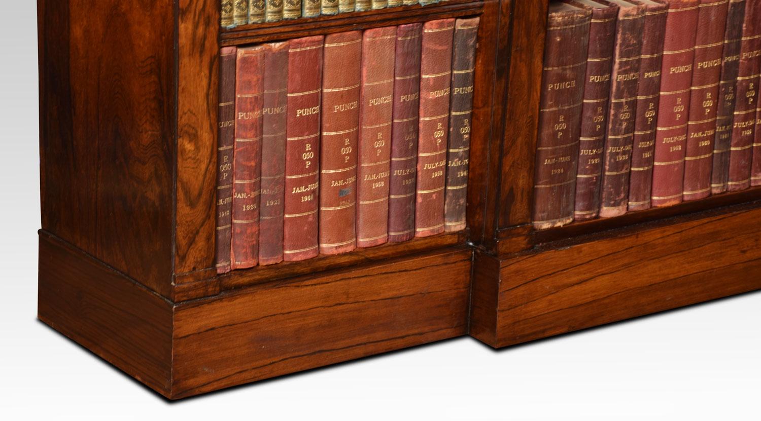 Regency Rosewood Open Bookcase In Good Condition In Cheshire, GB