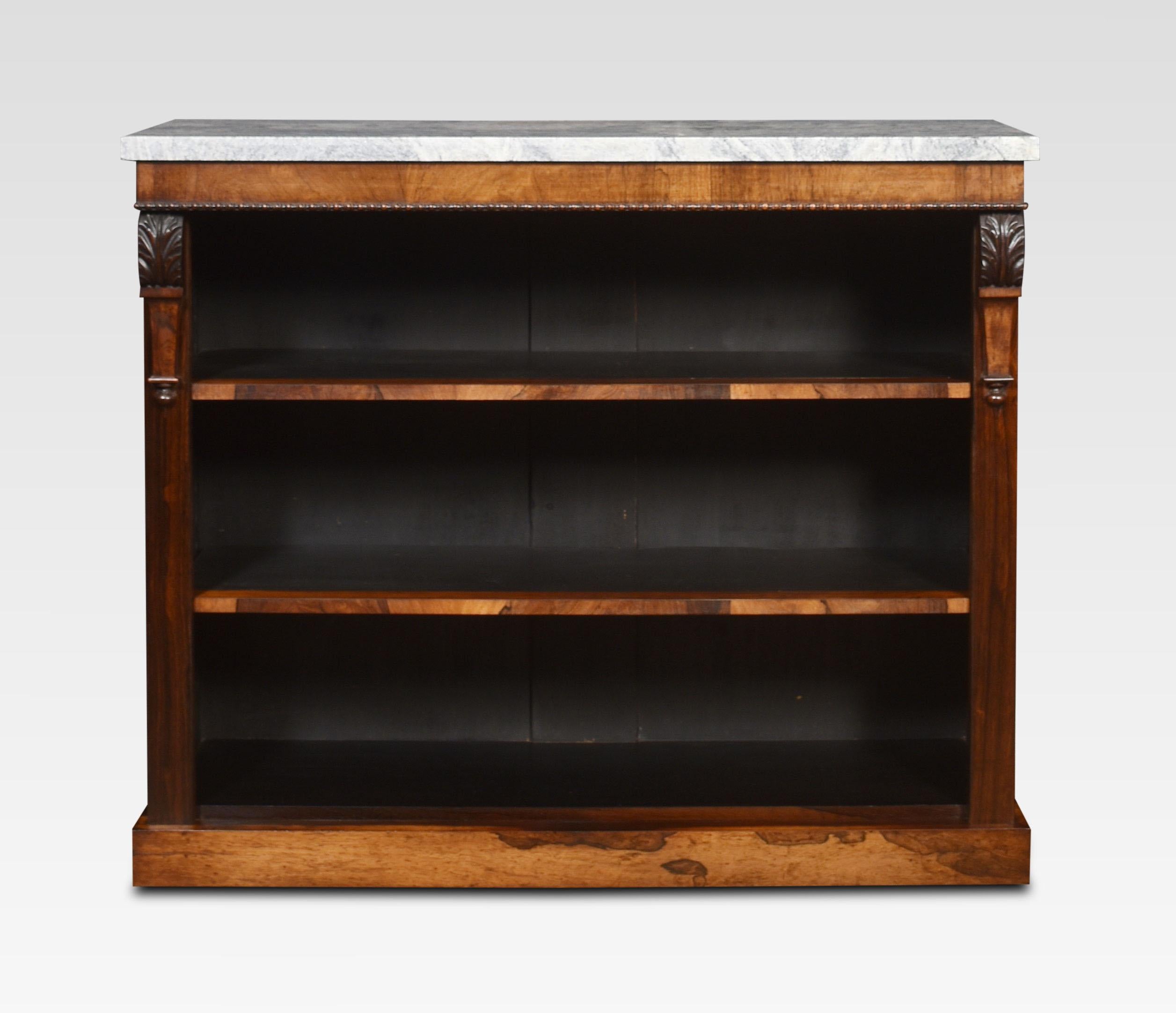 19th Century Regency Rosewood Open Bookcase For Sale