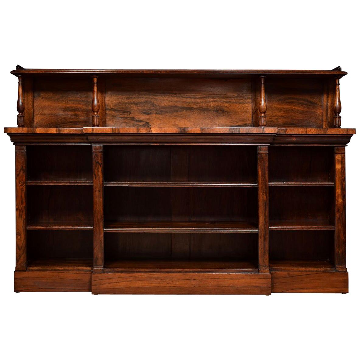 Regency Rosewood Open Bookcase