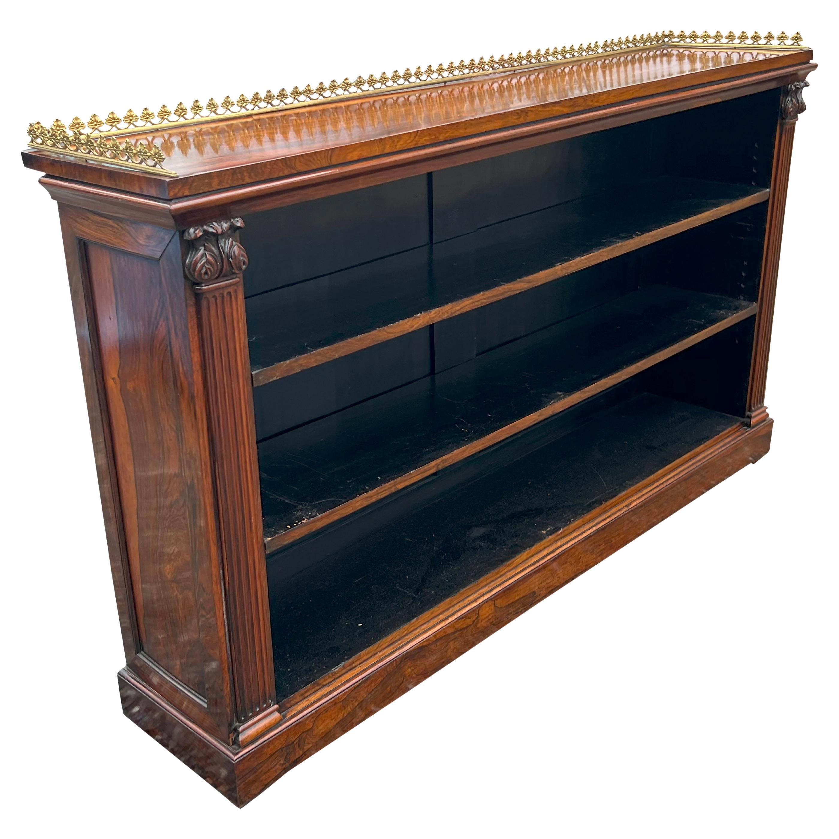 Regency Rosewood Open Bookcase