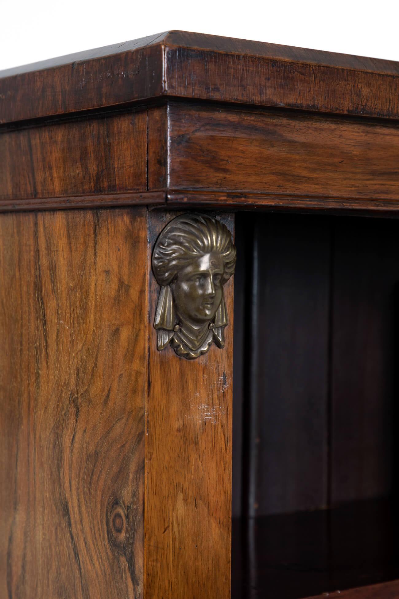 Regency Rosewood Open Bookcase on a Raised Plinth Base, circa 1815 In Excellent Condition In Faversham, GB