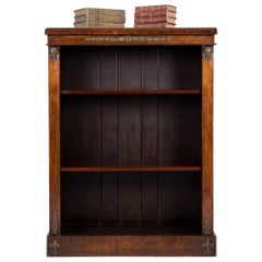 Libreria aperta in palissandro Regency su base a plinto rialzato, 1815 circa