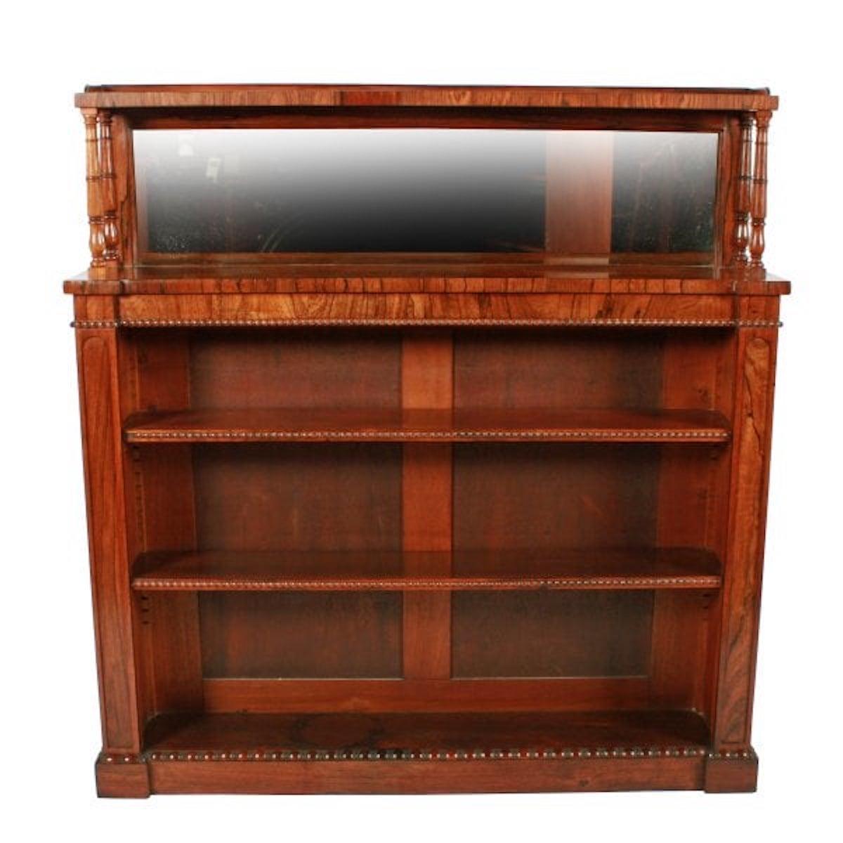 Regency Rosewood Open Bookshelves, 19th Century In Excellent Condition For Sale In Southall, GB