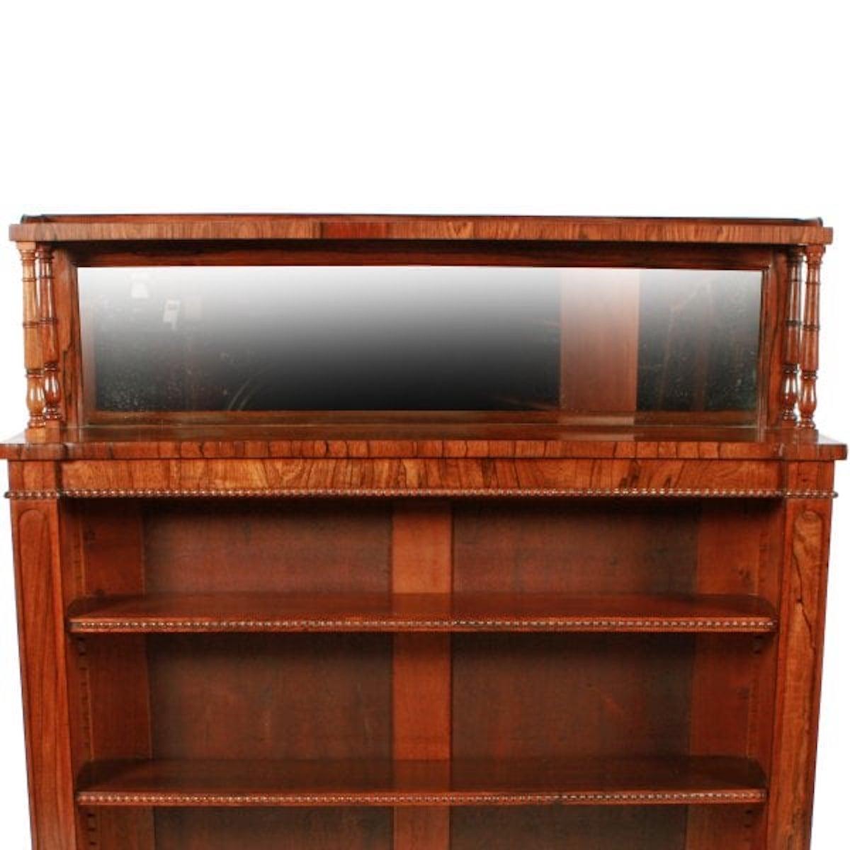 Regency Rosewood Open Bookshelves, 19th Century For Sale 1
