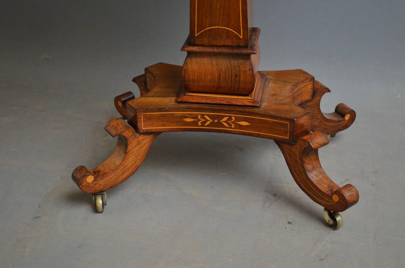 Regency Rosewood Pembroke Table For Sale 3