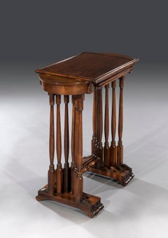 Regency Rosewood Quartetto Nest of Tables, One Chess