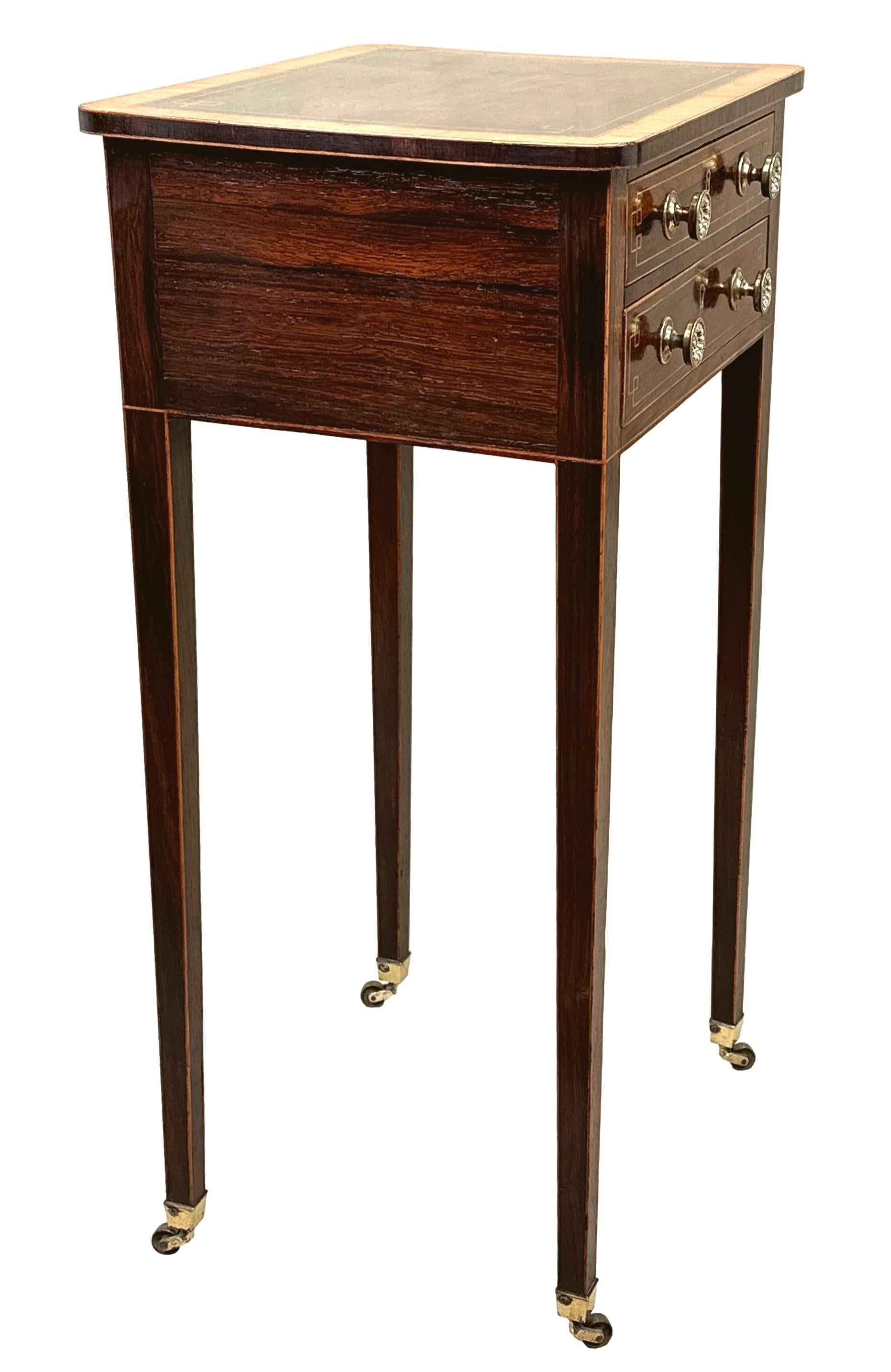 19th Century Regency Rosewood Rectangular Lamp Table For Sale