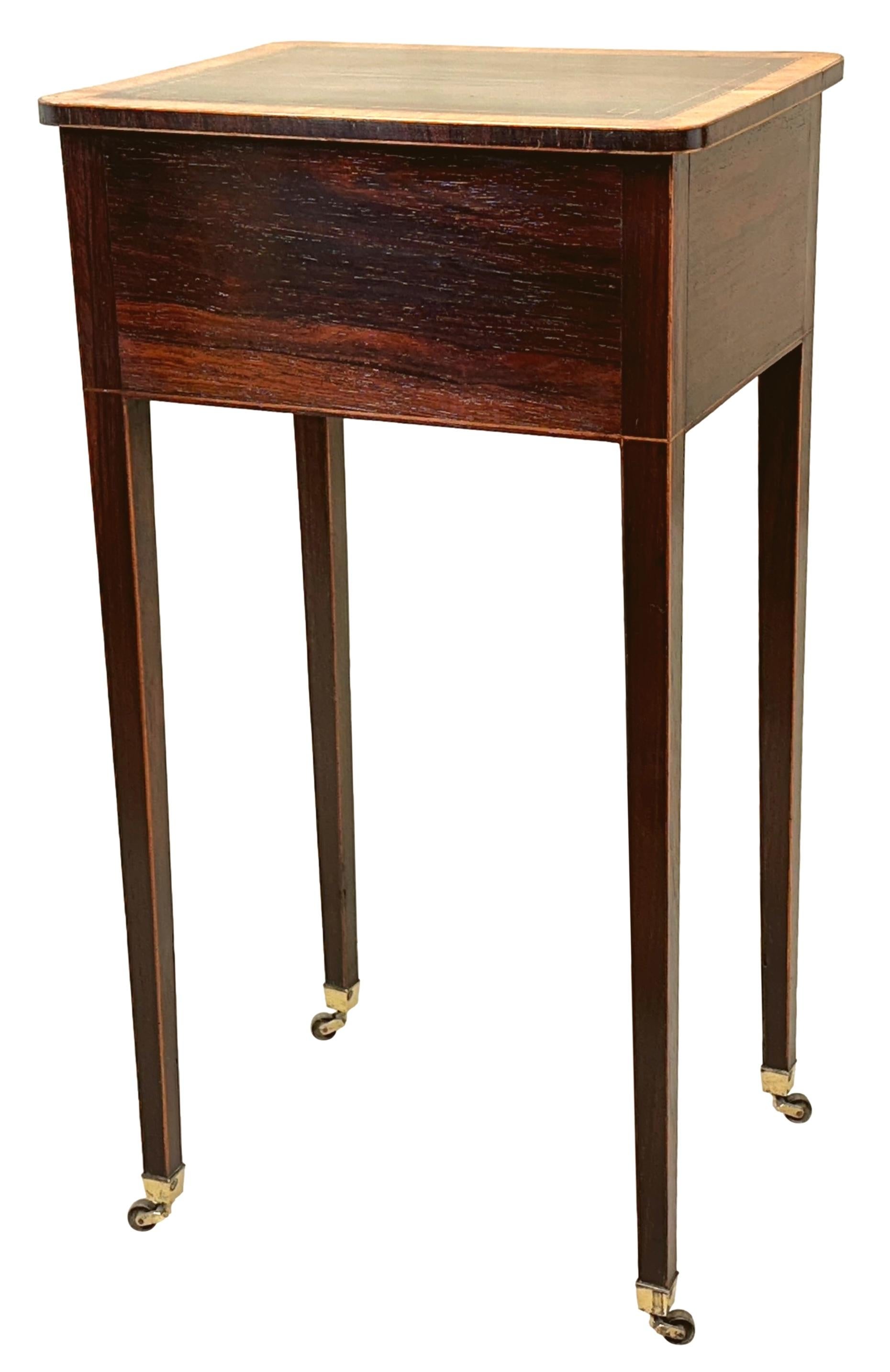 Regency Rosewood Rectangular Lamp Table For Sale 3
