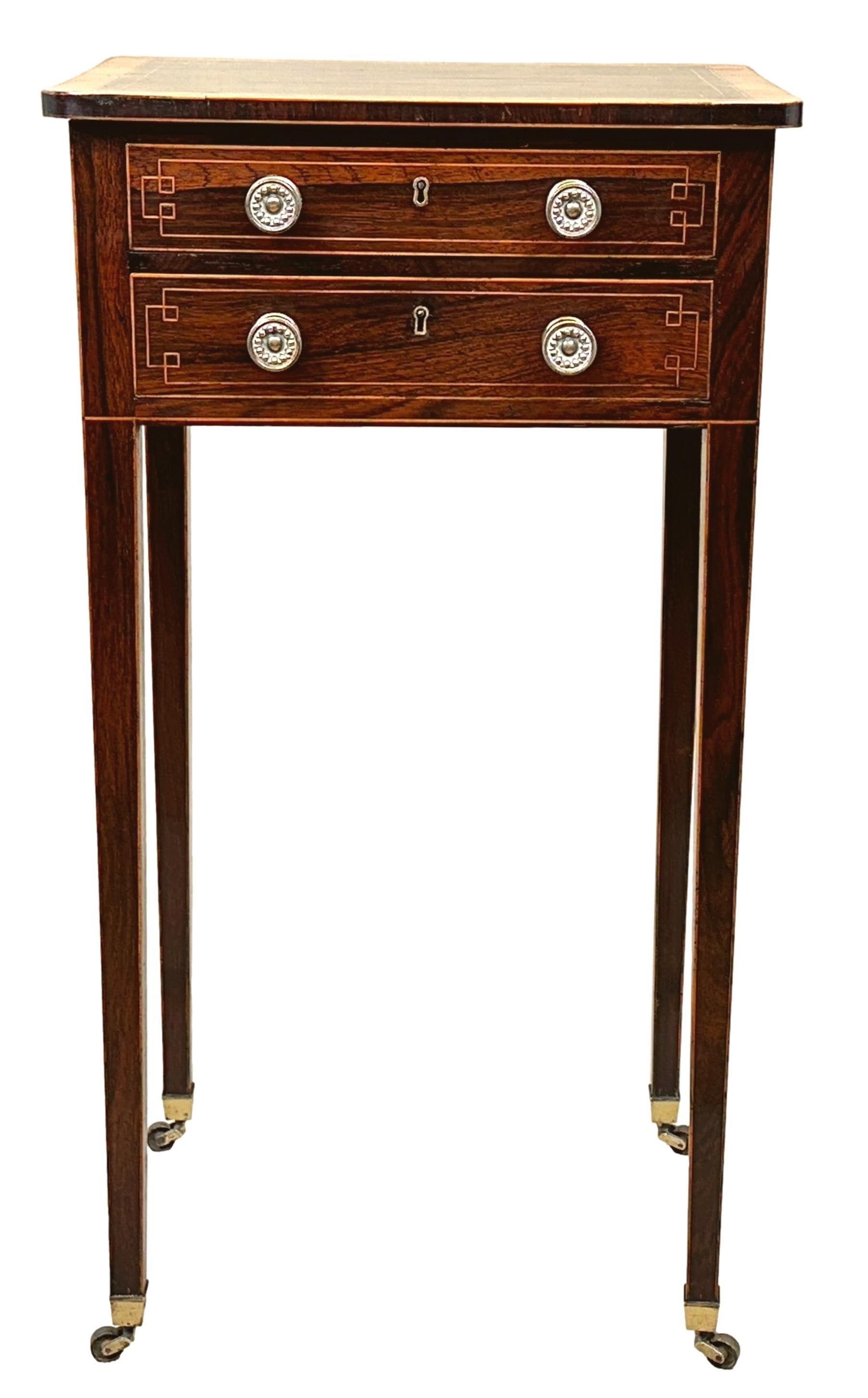 Regency Rosewood Rectangular Lamp Table For Sale 4