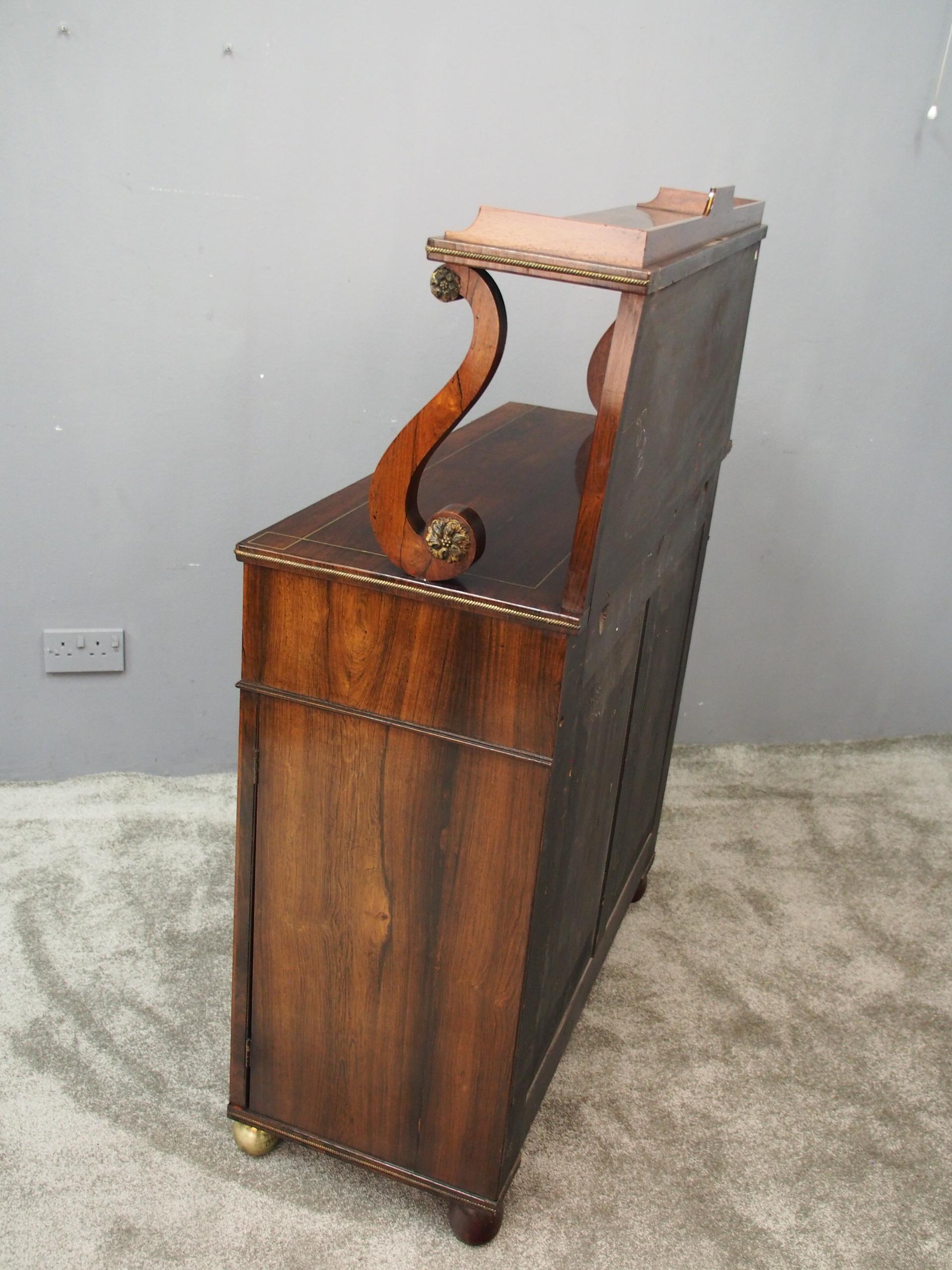 Regency Rosewood Secretaire Chiffonier In Good Condition For Sale In Edinburgh, GB