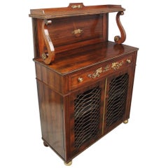 Regency Rosewood Secretaire Chiffonier