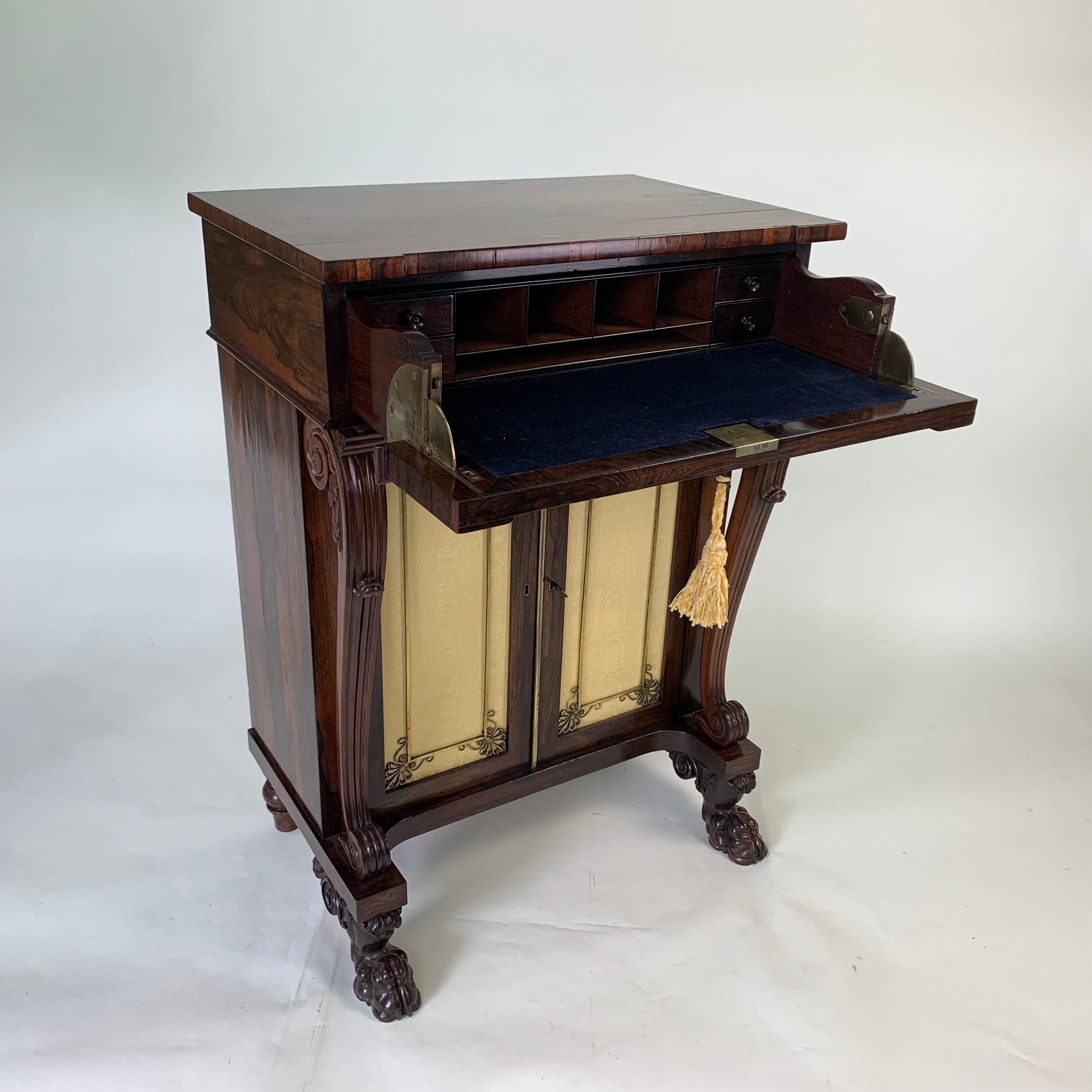 19th Century Regency Rosewood Secretaire Side Cabinet/Chiffoneer For Sale