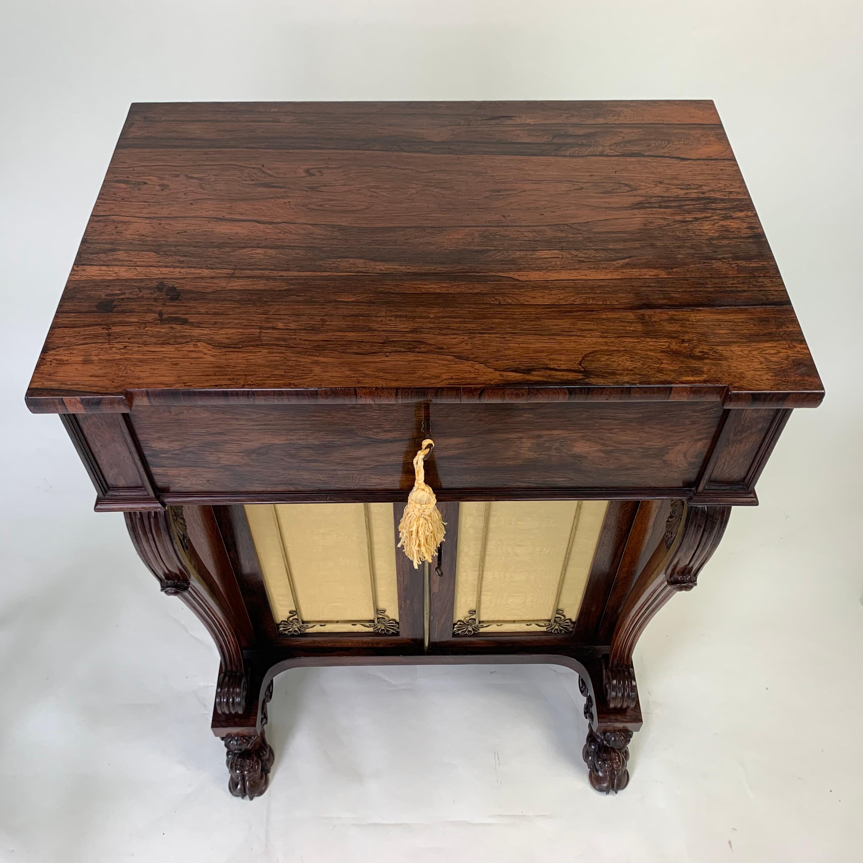 Regency Rosewood Secretaire Side Cabinet/Chiffoneer For Sale 1
