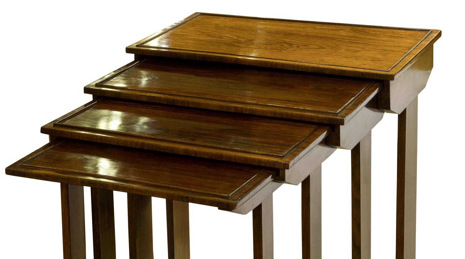 Regency Rosewood Set of Quartetto Tables of Simple but Elegant Design circa 1820 For Sale 1
