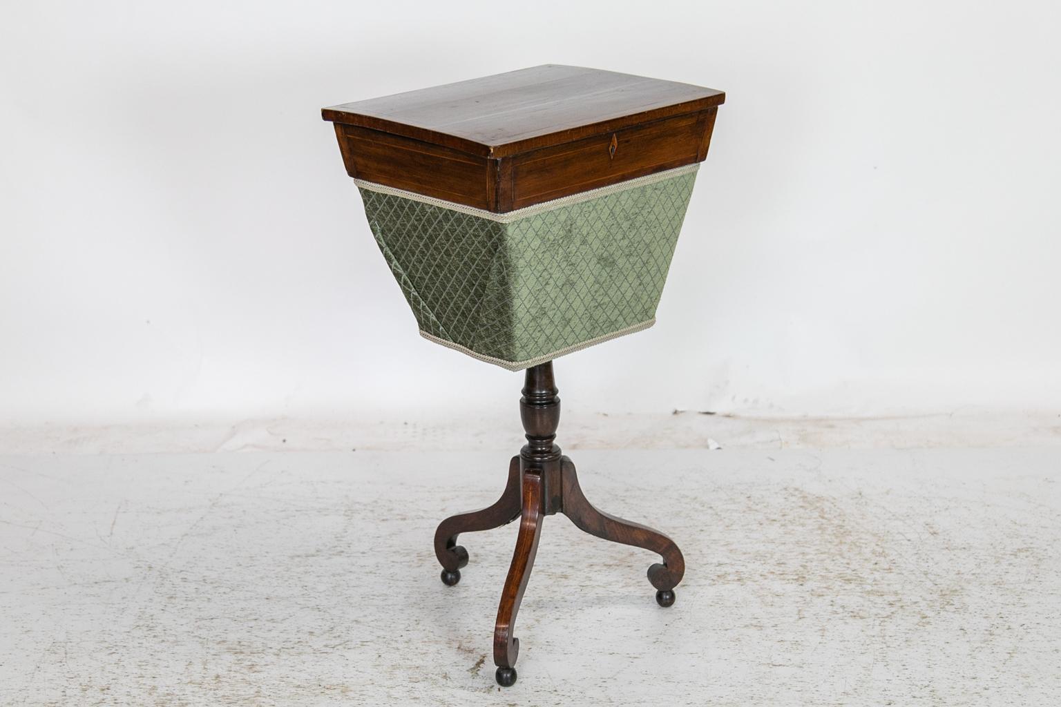 Regency Rosewood Sewing Table For Sale 4