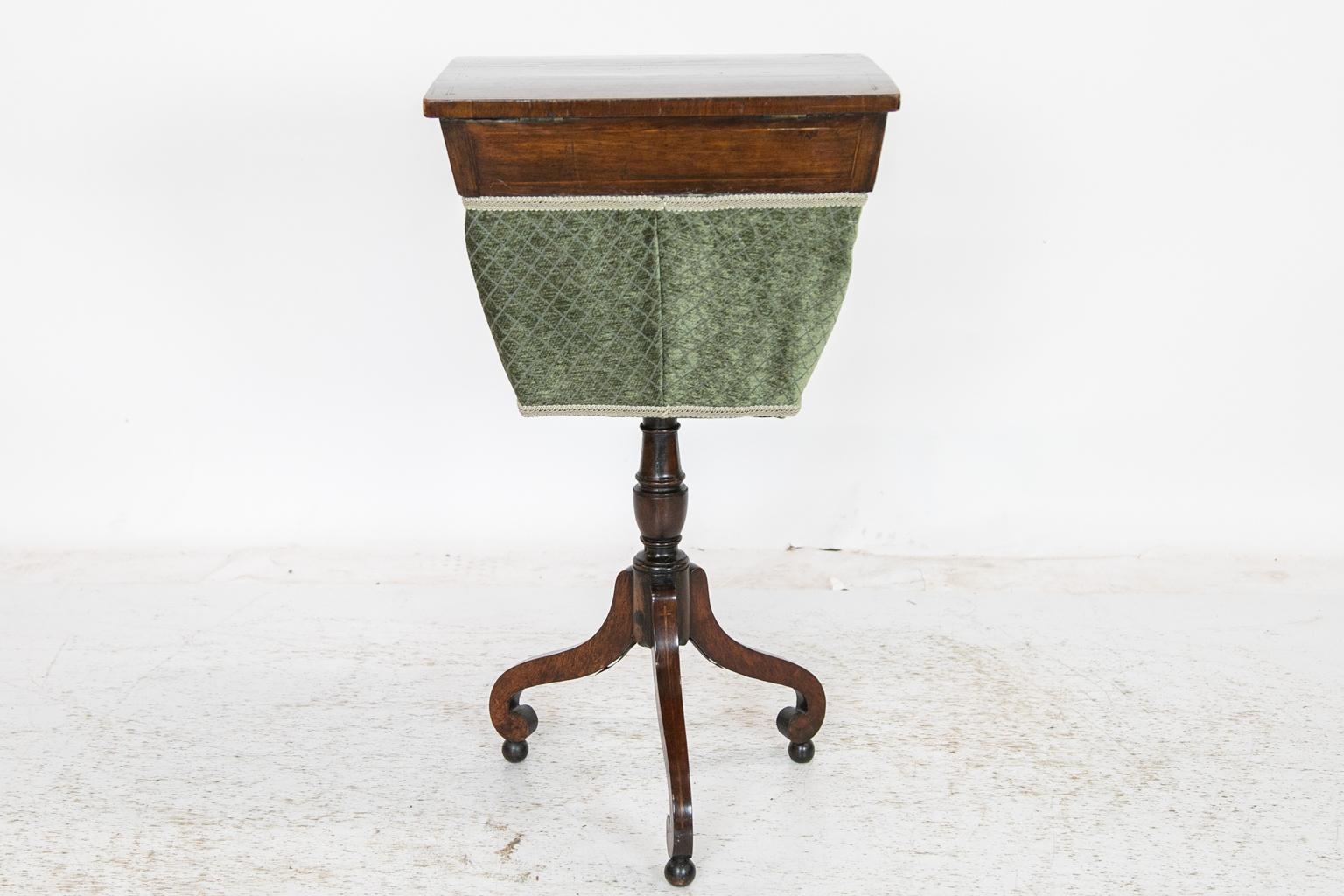 Regency Rosewood Sewing Table For Sale 6