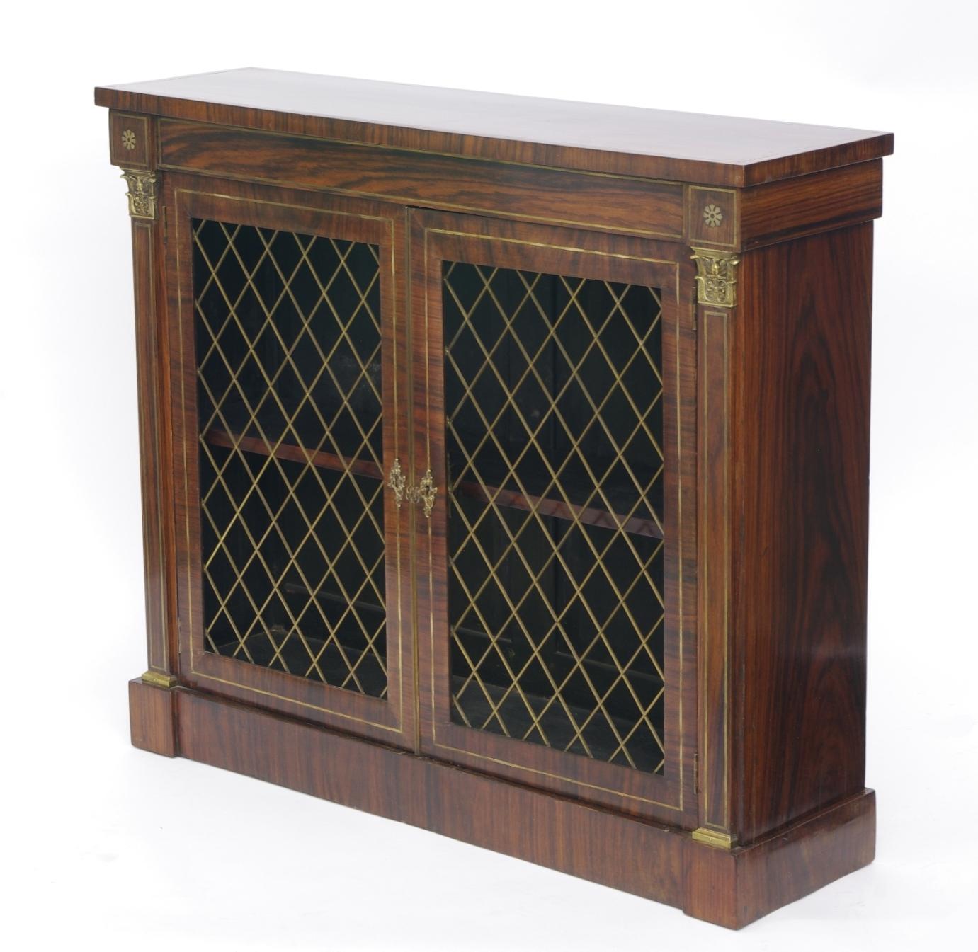 English Regency Rosewood Side Cabinet, circa 1820 For Sale