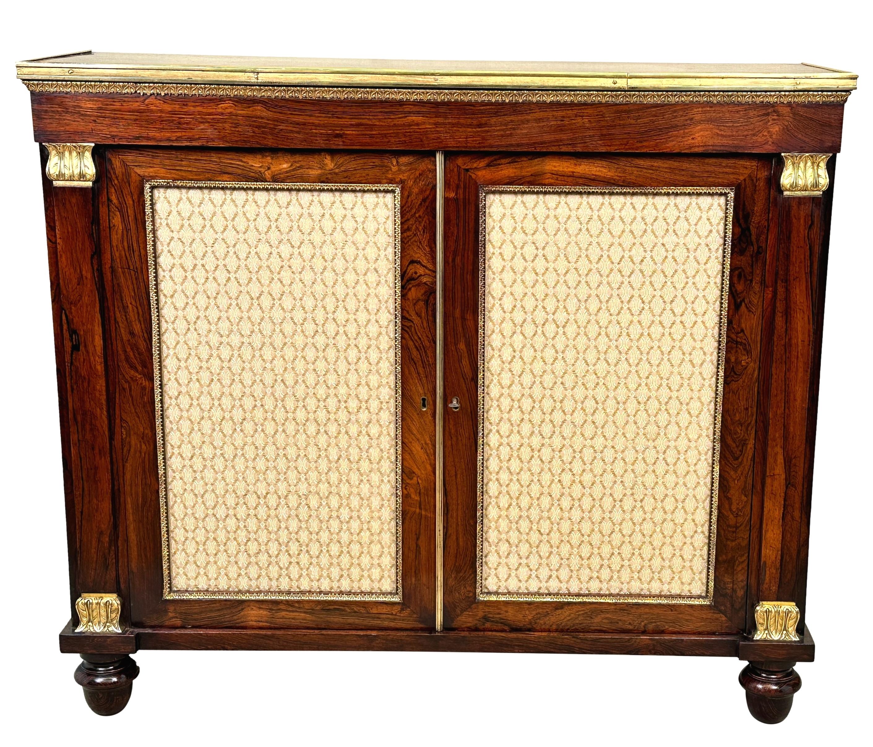 Regency Rosewood Side Cabinet For Sale 8