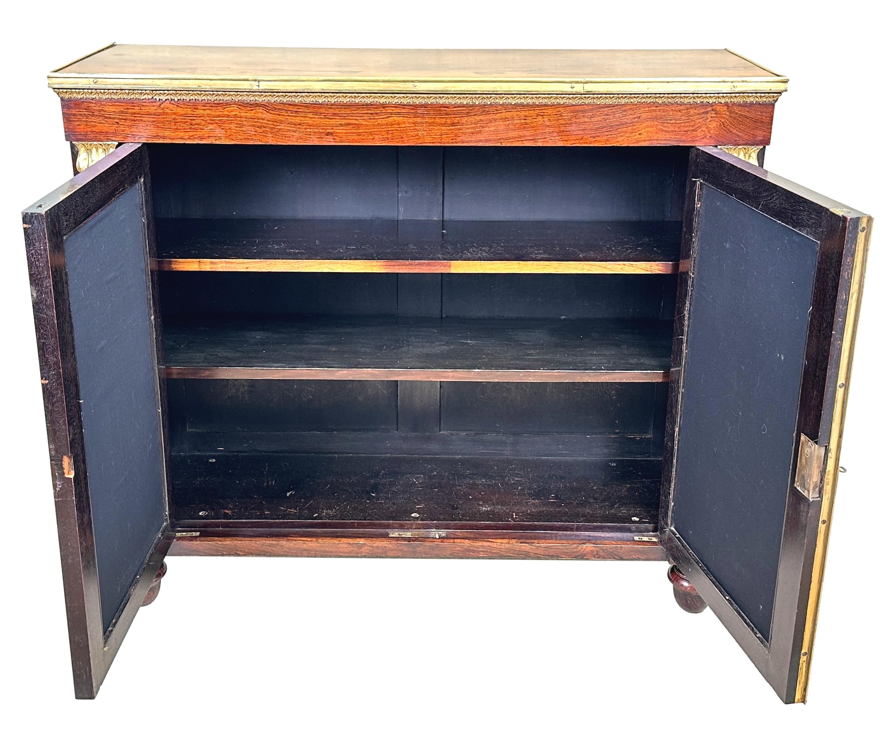 Regency Rosewood Side Cabinet For Sale 2