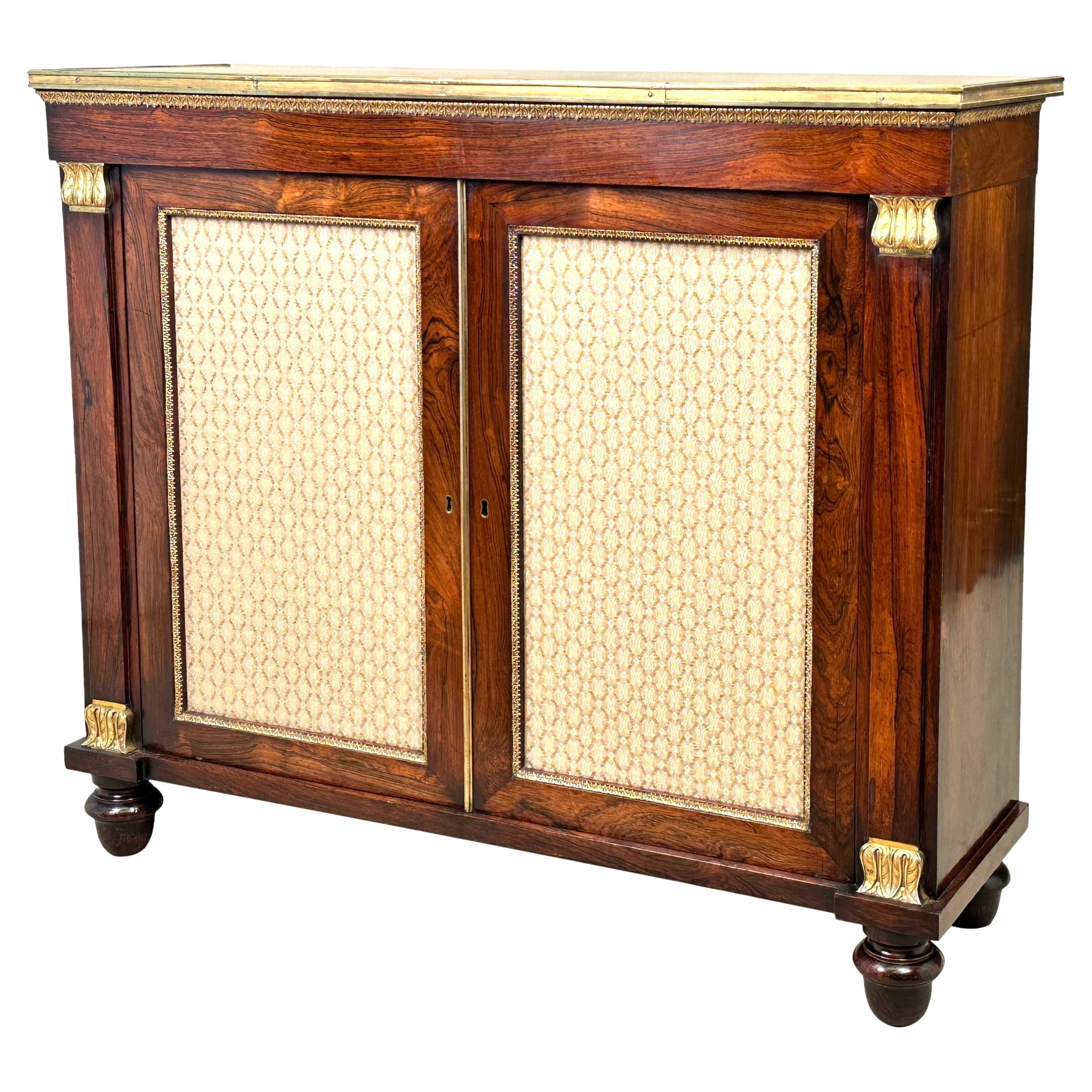 Regency Rosewood Side Cabinet For Sale