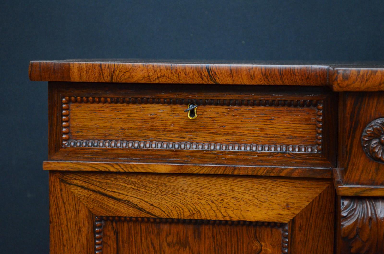 Regency Rosewood Sideboard In Excellent Condition In Whaley Bridge, GB