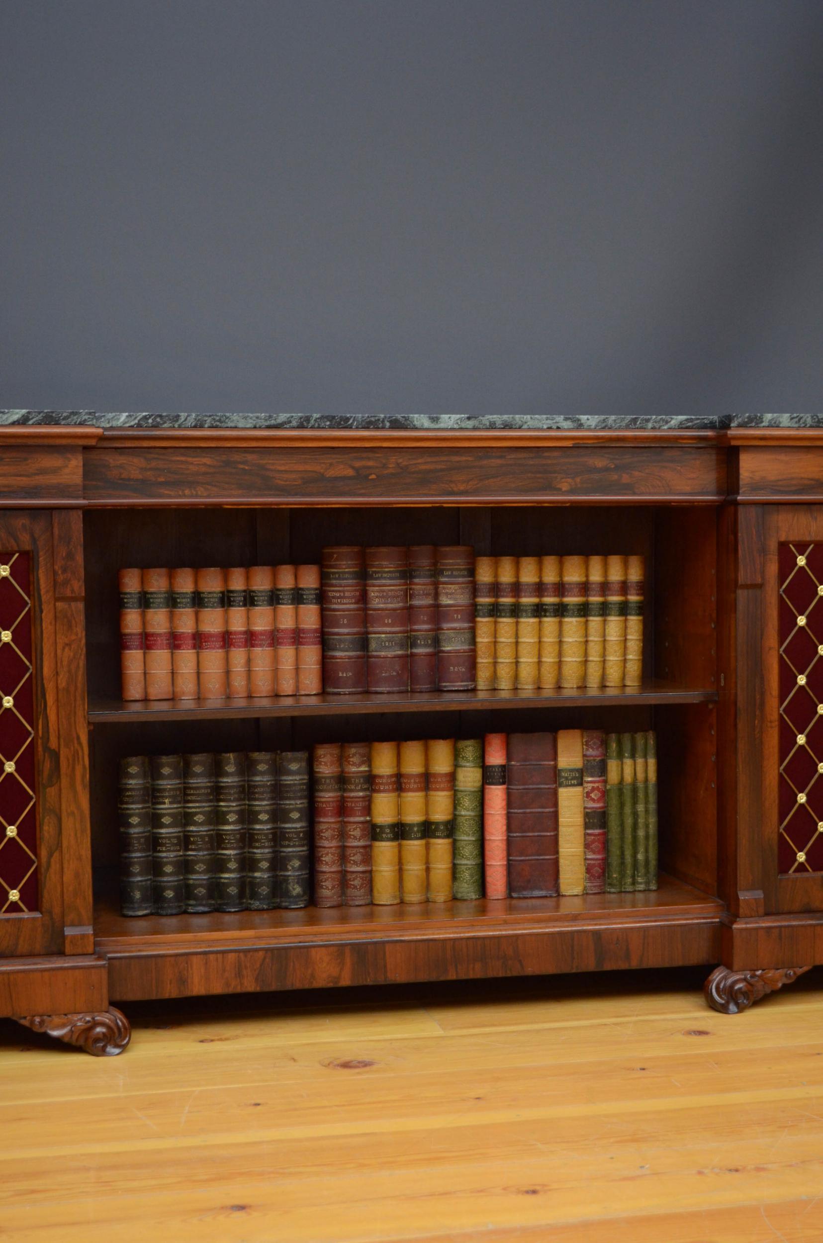 Regency Rosewood Sideboard or Bookcase 6
