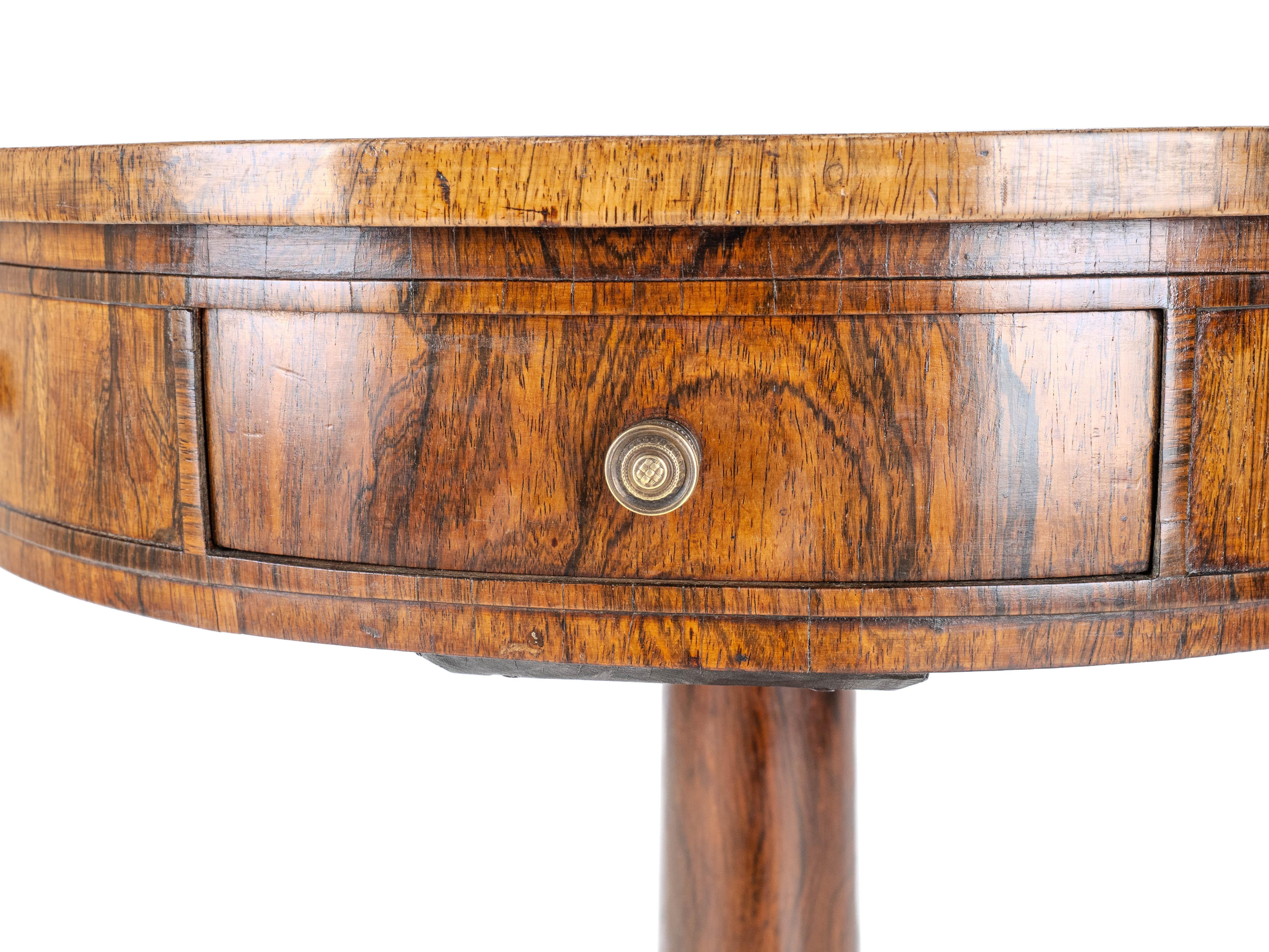 Regency Rosewood Small Drum Table C1825 (Georgian William IV Side Center) 9