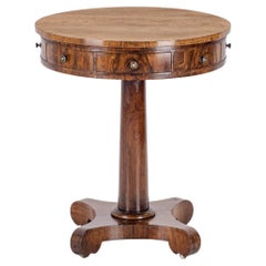 Regency Rosewood Small Drum Table C1825 (Georgian William IV Side Center)