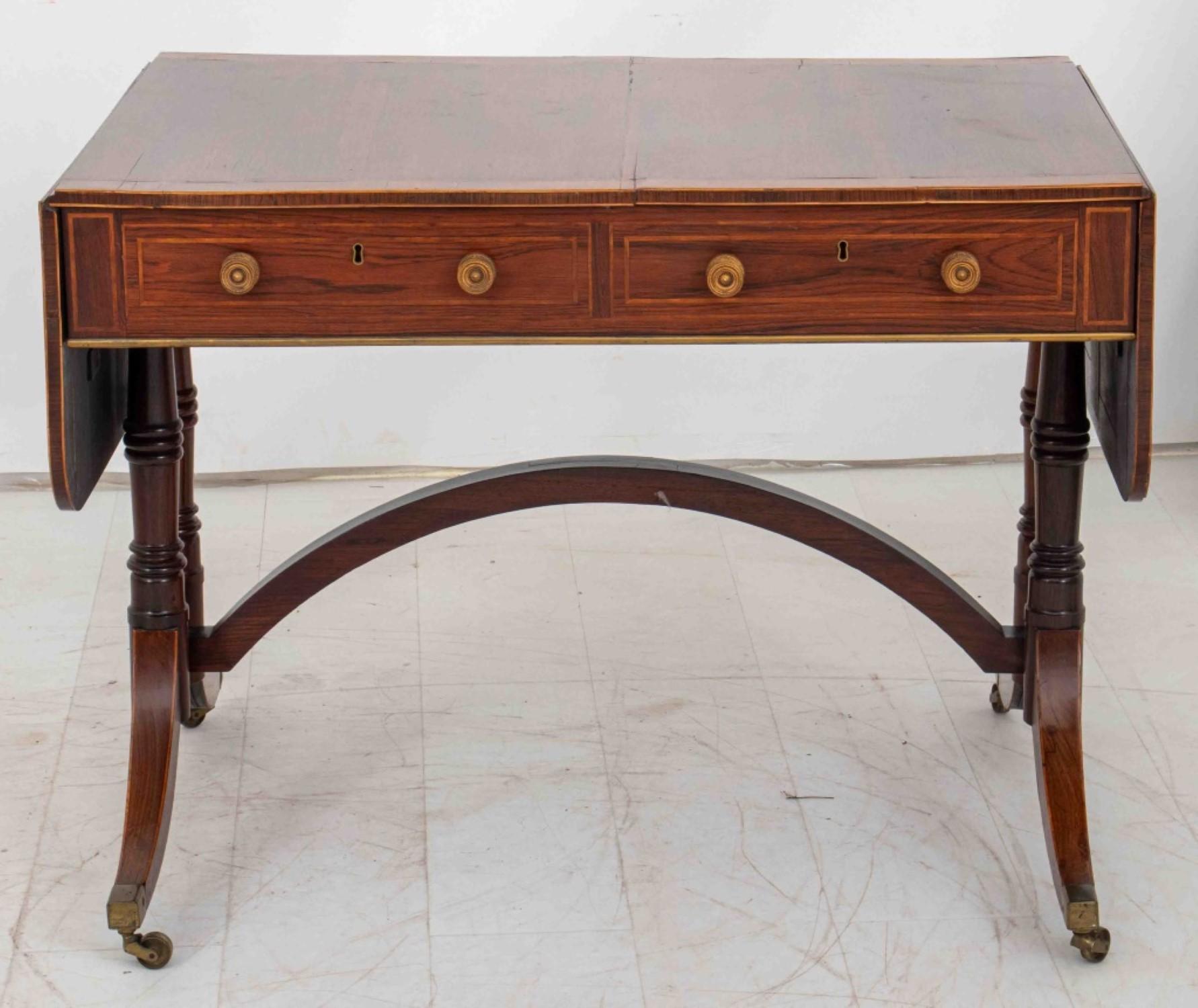 English Regency Rosewood Sofa Table, circa 1830 For Sale