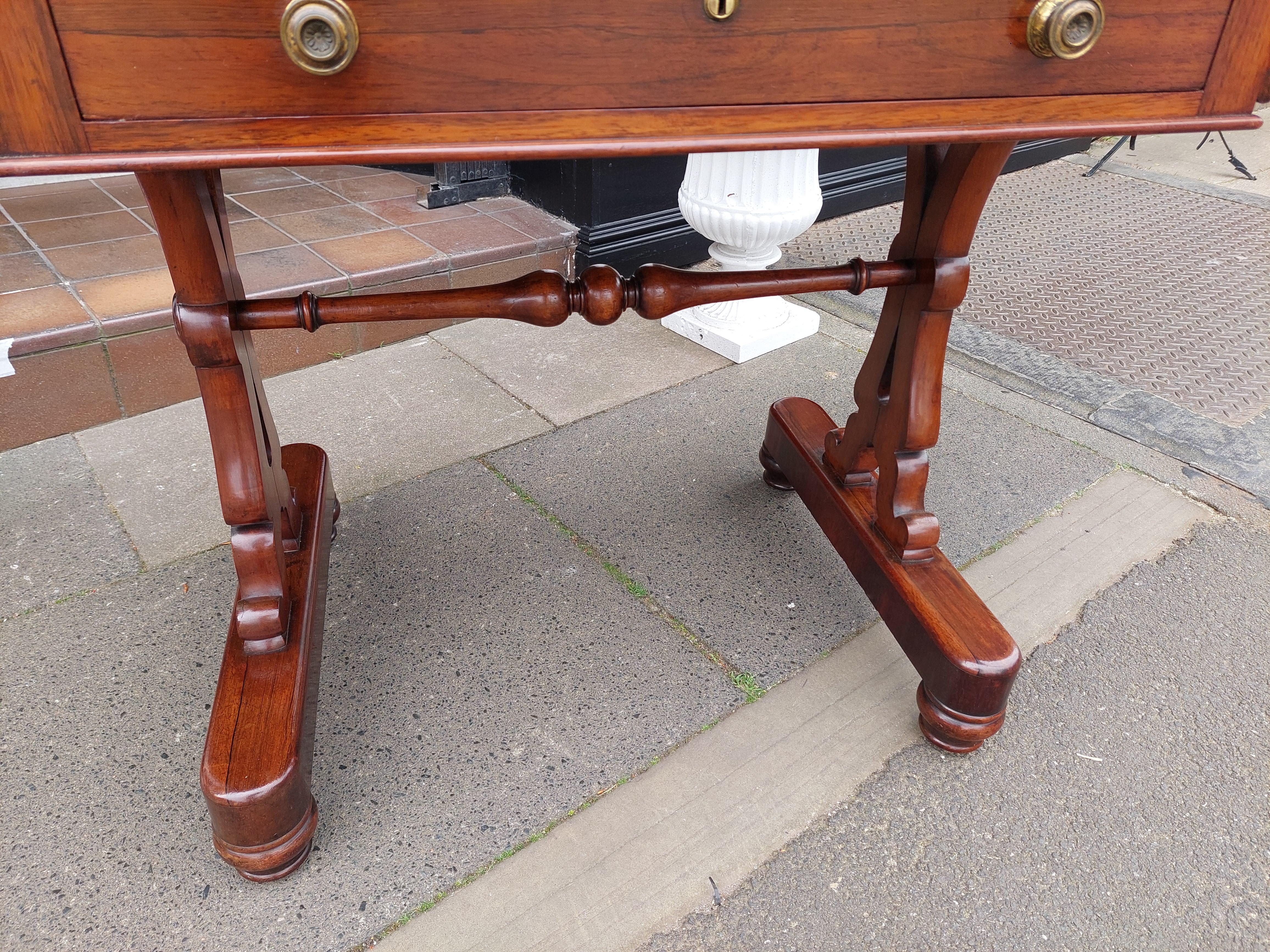 Regency Rosewood Sofa Table For Sale 5