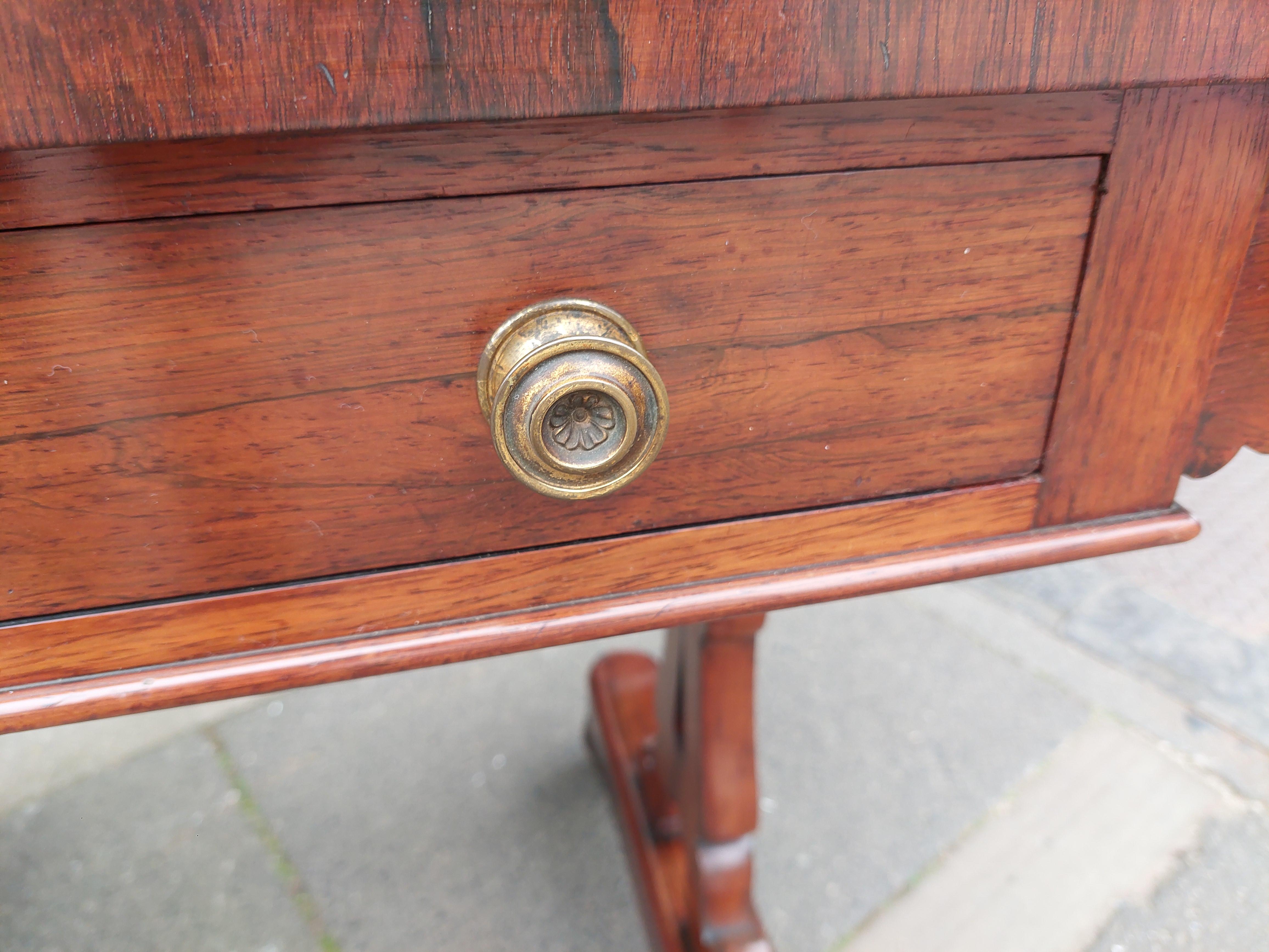 Regency Rosewood Sofa Table For Sale 6