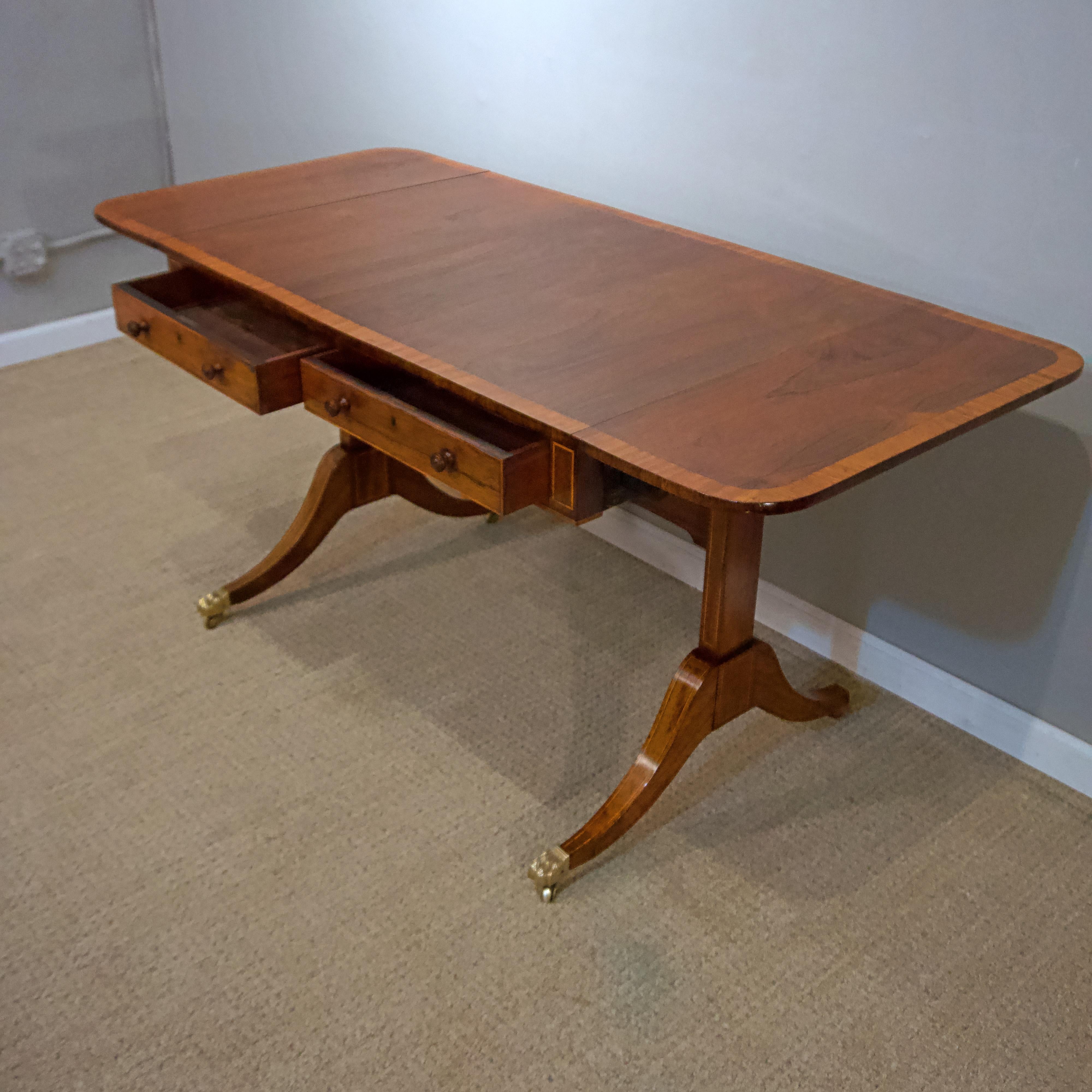 English Regency Rosewood Sofa Table For Sale