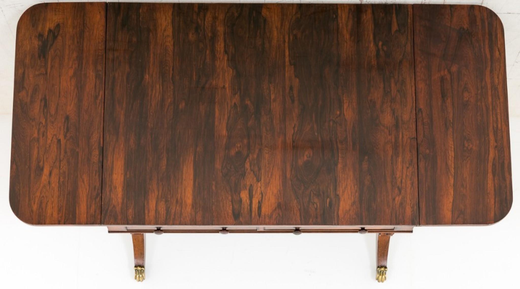 XIXe siècle Table de canapé Regency en bois de rose en vente