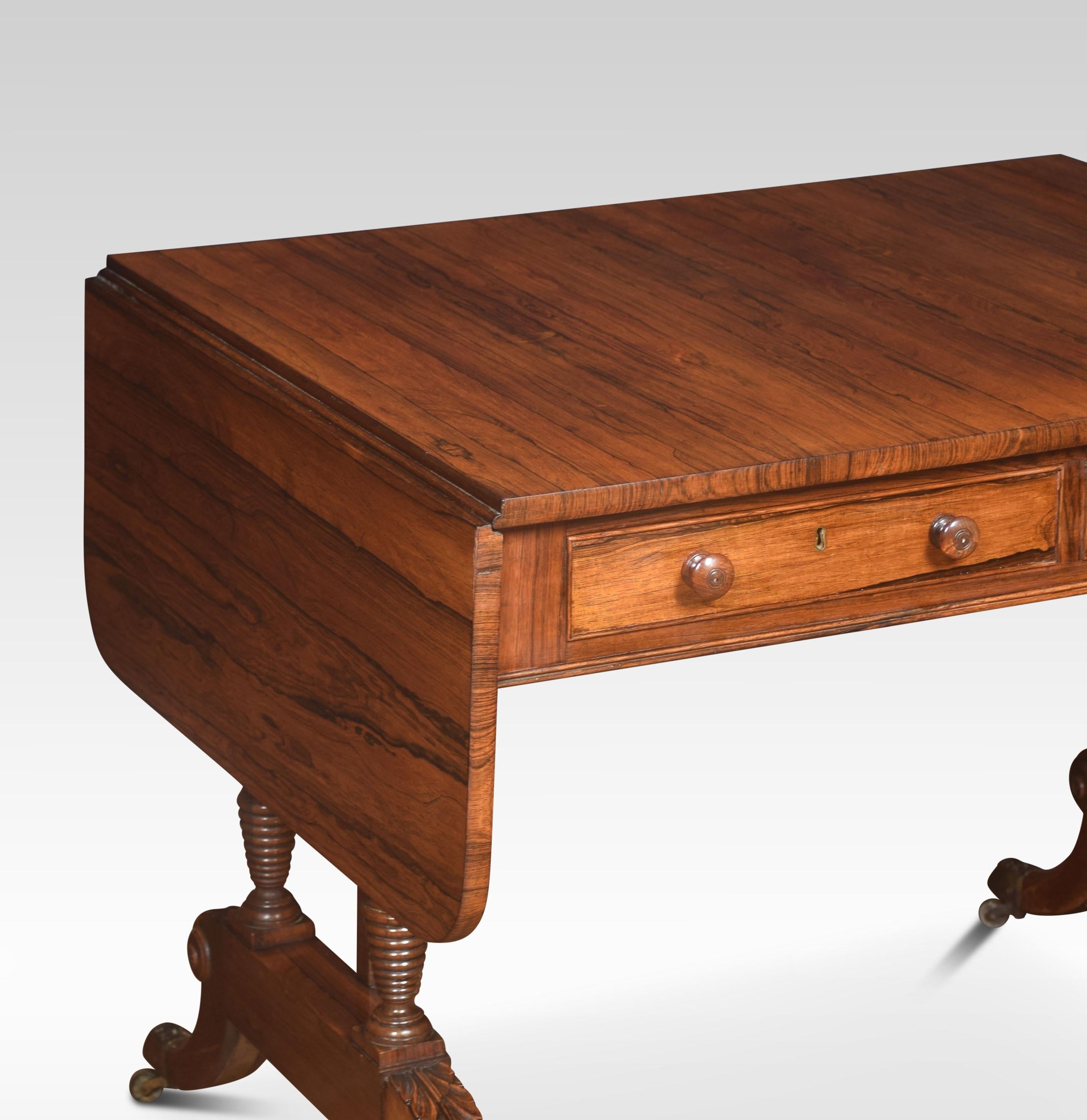 Regency Rosewood Sofa Table In Good Condition In Cheshire, GB