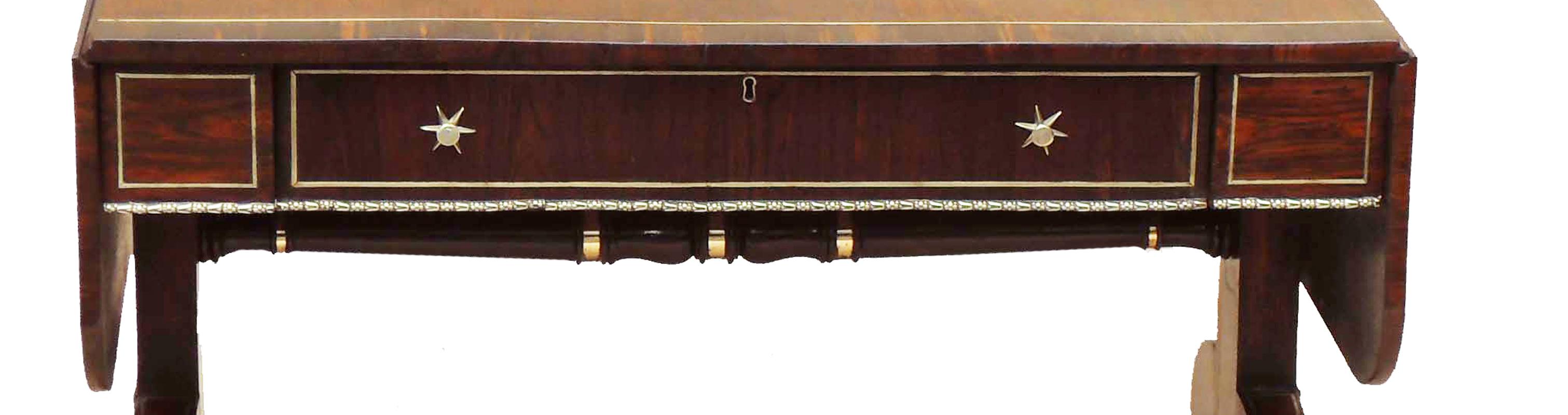 Regency Rosewood Sofa Table In Good Condition In Bedfordshire, GB