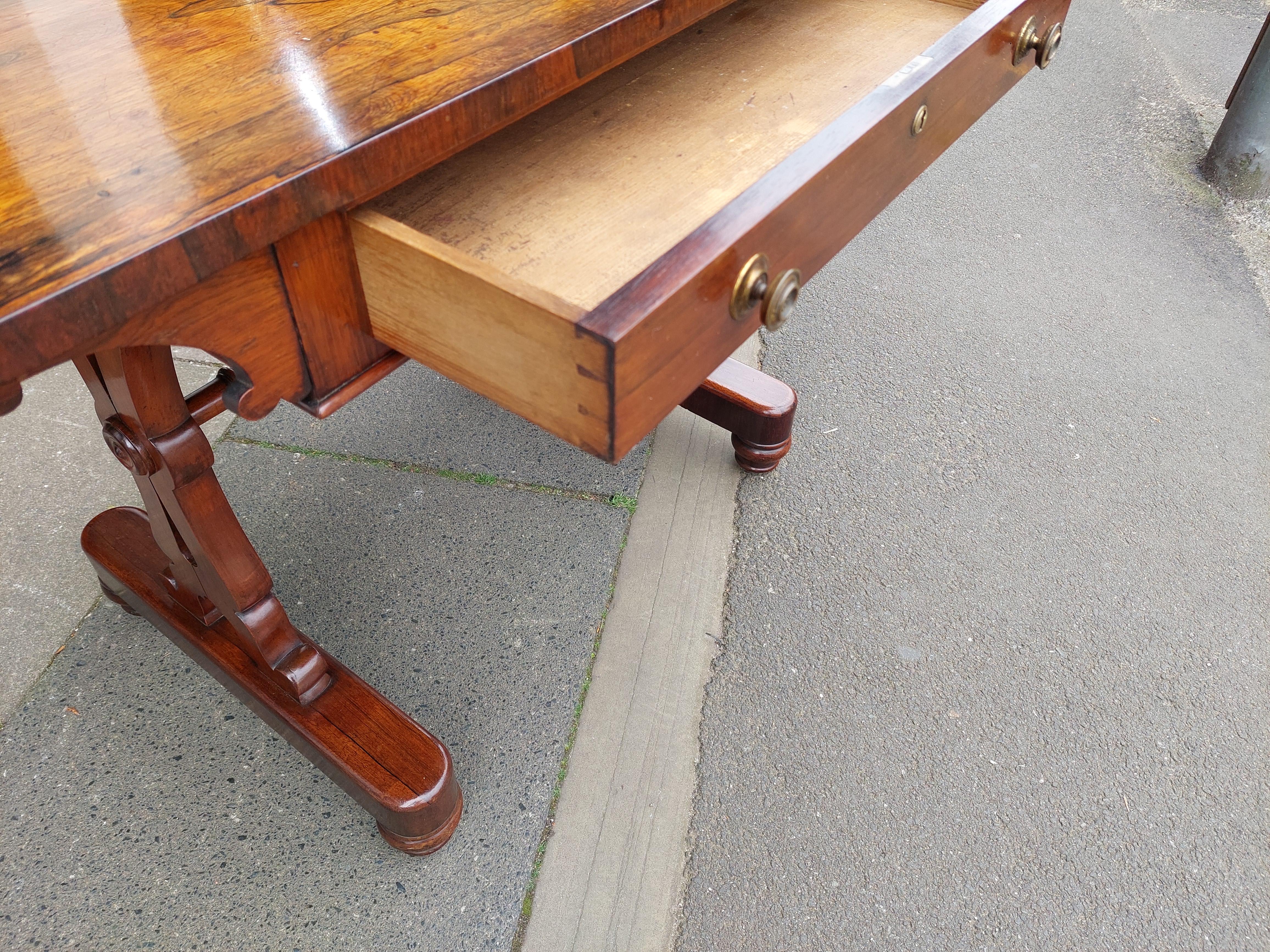 Early 19th Century Regency Rosewood Sofa Table For Sale