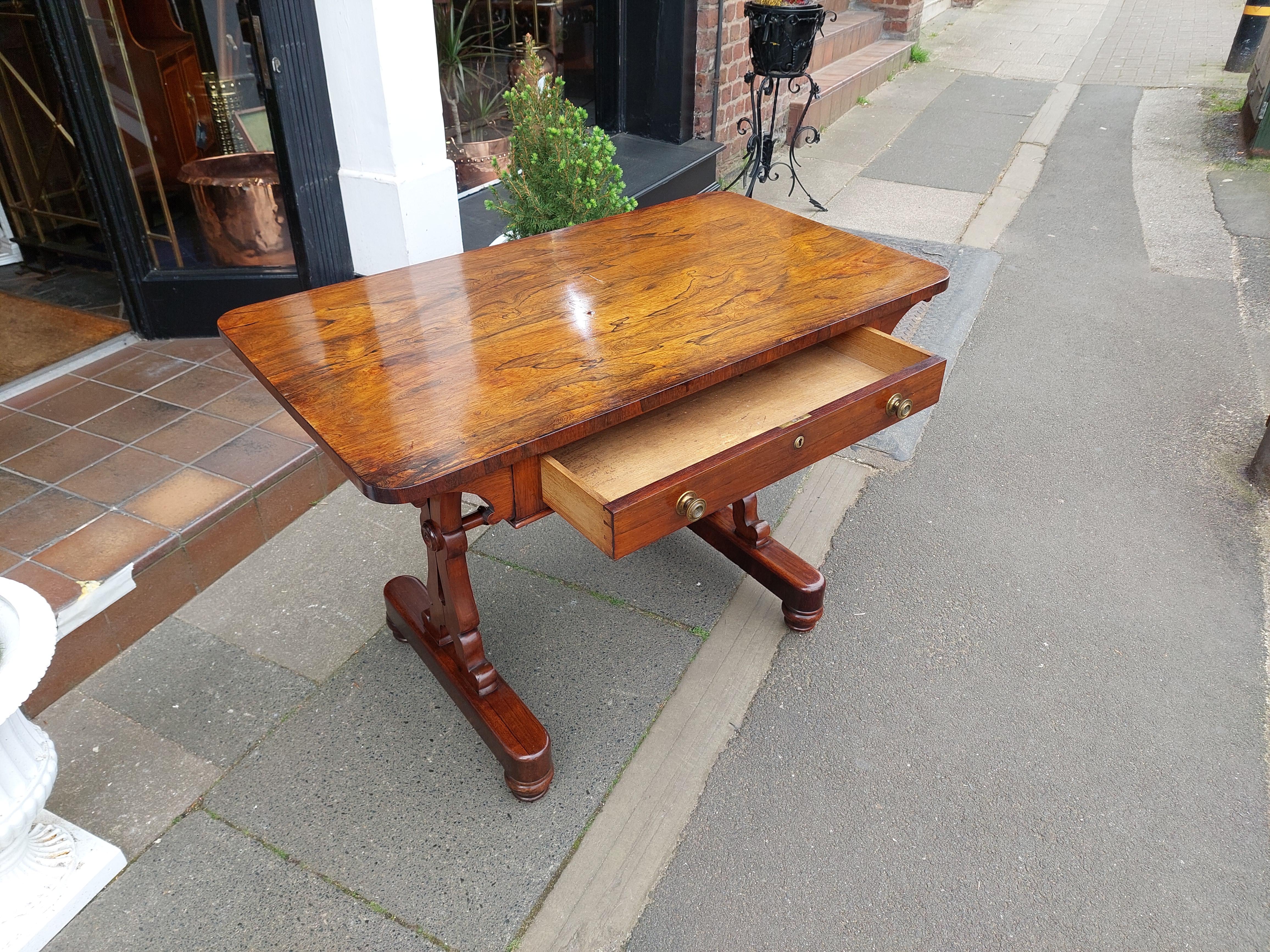 Regency Rosewood Sofa Table For Sale 1
