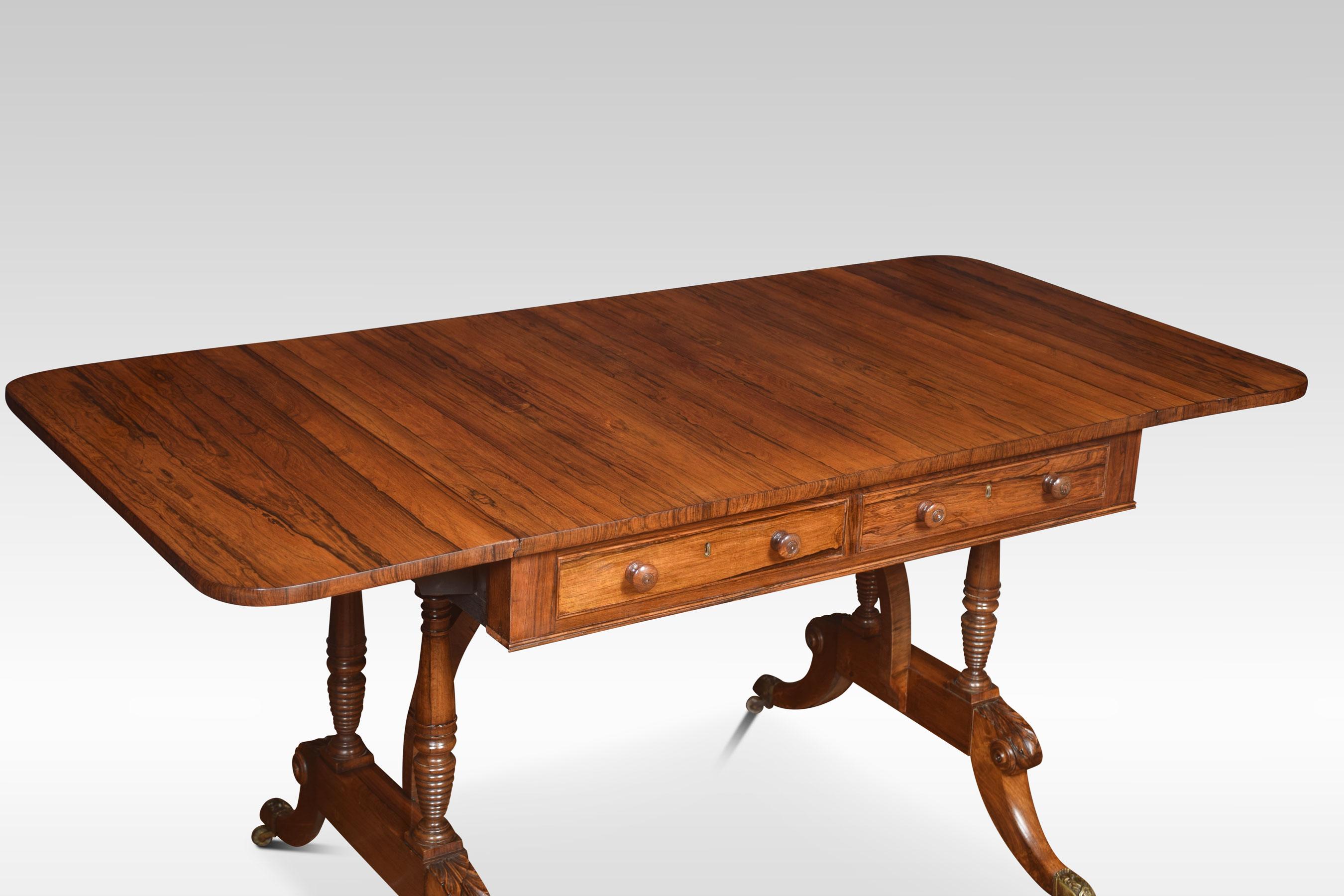 Regency Rosewood Sofa Table 2